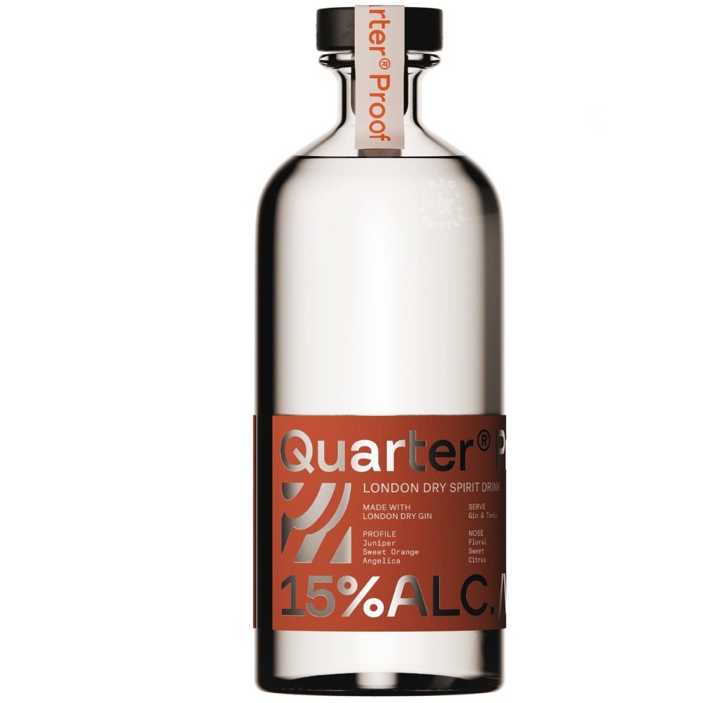 Quarter Proof London Dry Spirit Drink 750 ml low alcohol gin based botanical spirit bottle