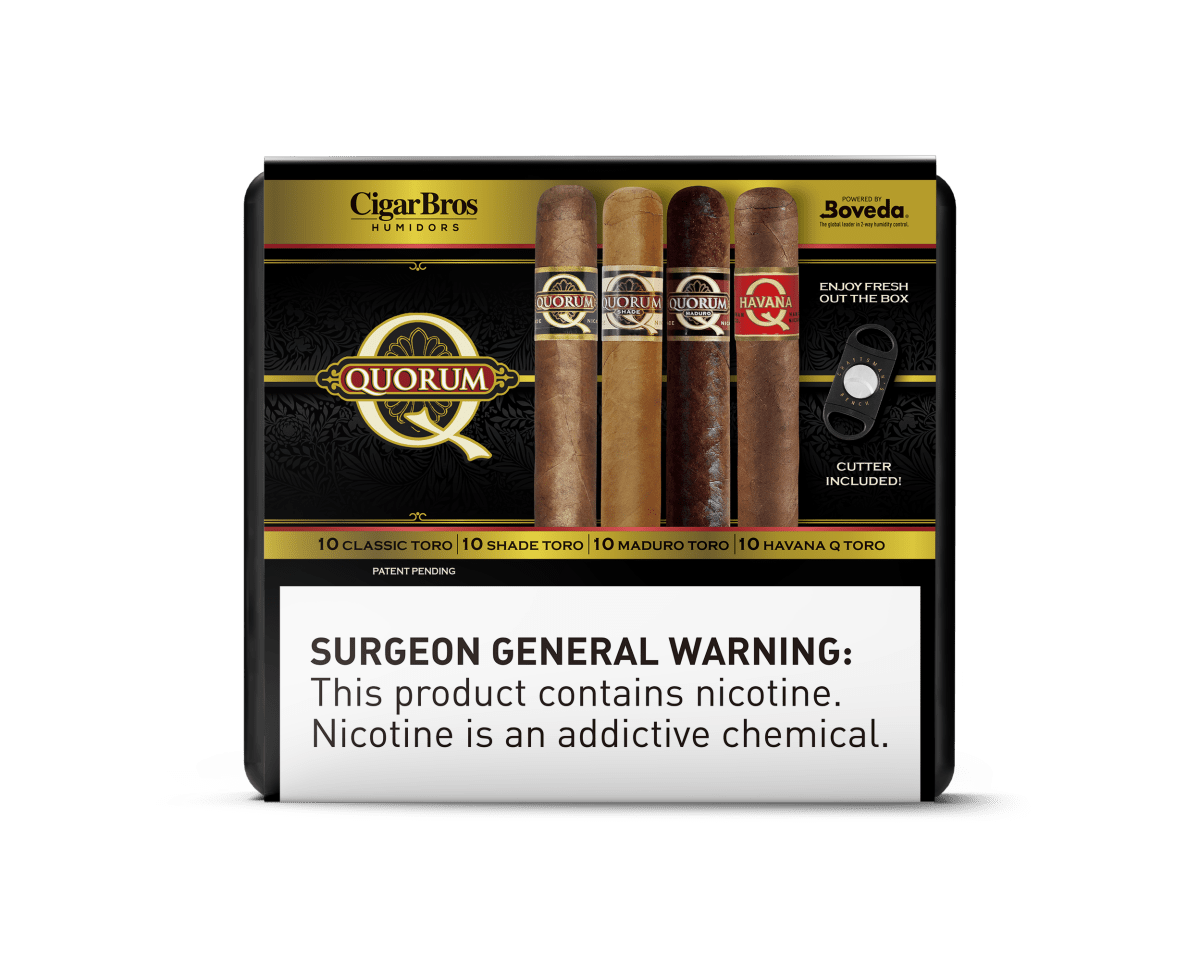 Quorum Premium Cigars Set + Personal Humidor by CigarBros | Keg N Bottle