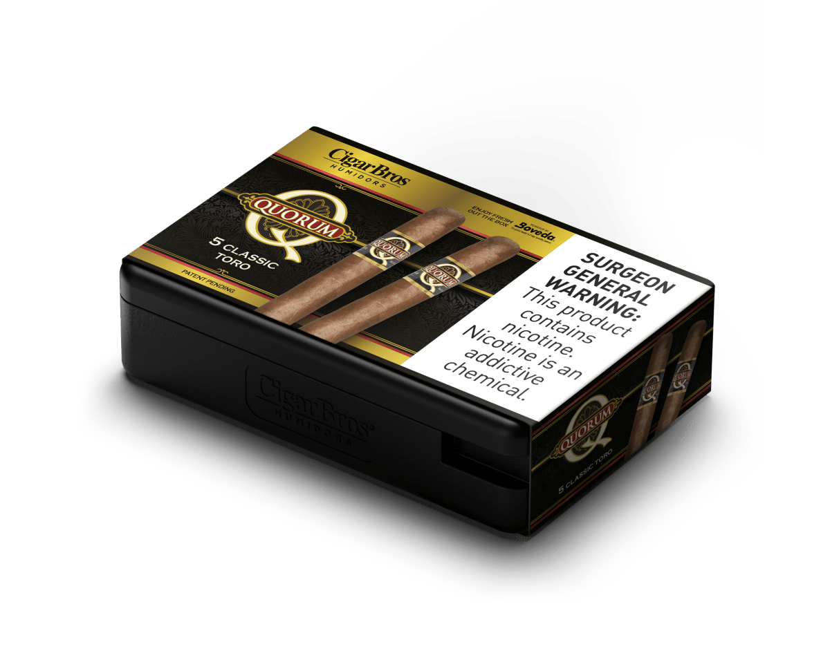 Quorum Premium Cigars Set + Personal Humidor by CigarBros | Keg N Bottle