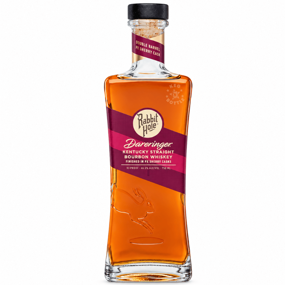 Rabbit Hole Dareringer Kentucky Straight Bourbon Whiskey Finished in PX Sherry Casks 750mL bottle, 46.5% ABV and 93 proof.