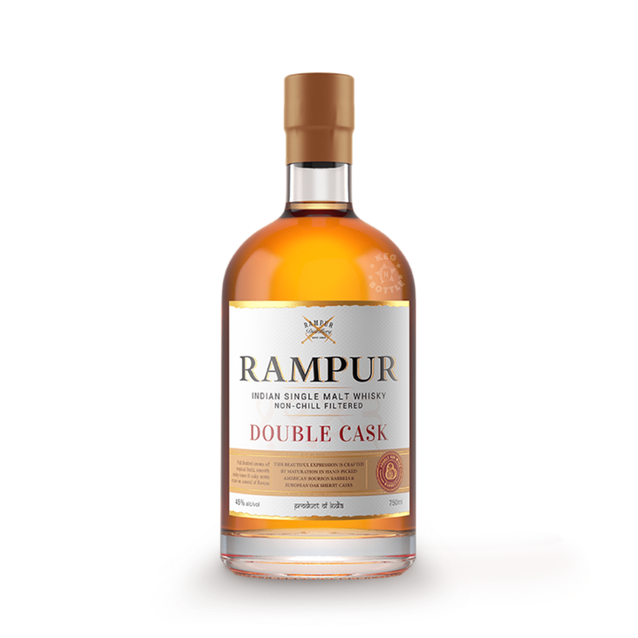 Rampur Double Cask Indian Single Malt Whisky (750 ml) - Keg N Bottle