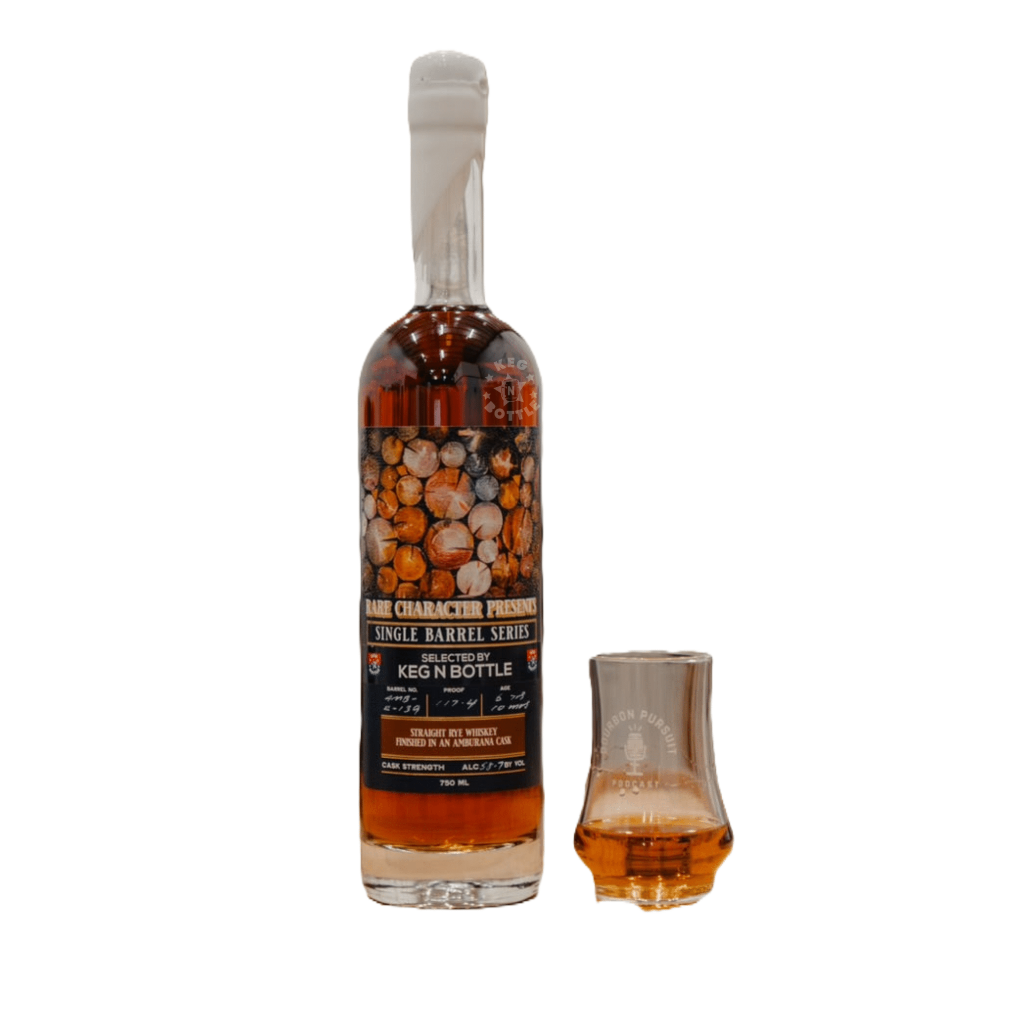 Rare Character Straight Rye Whiskey - Amburana Cask - Keg N Bottle Private Barrel Pick (750 ml) | Keg N Bottle