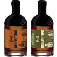 Redemption Barrel Proof High Rye Bourbon + 9 Year Bourbon Bundle (2 x 750 ml)