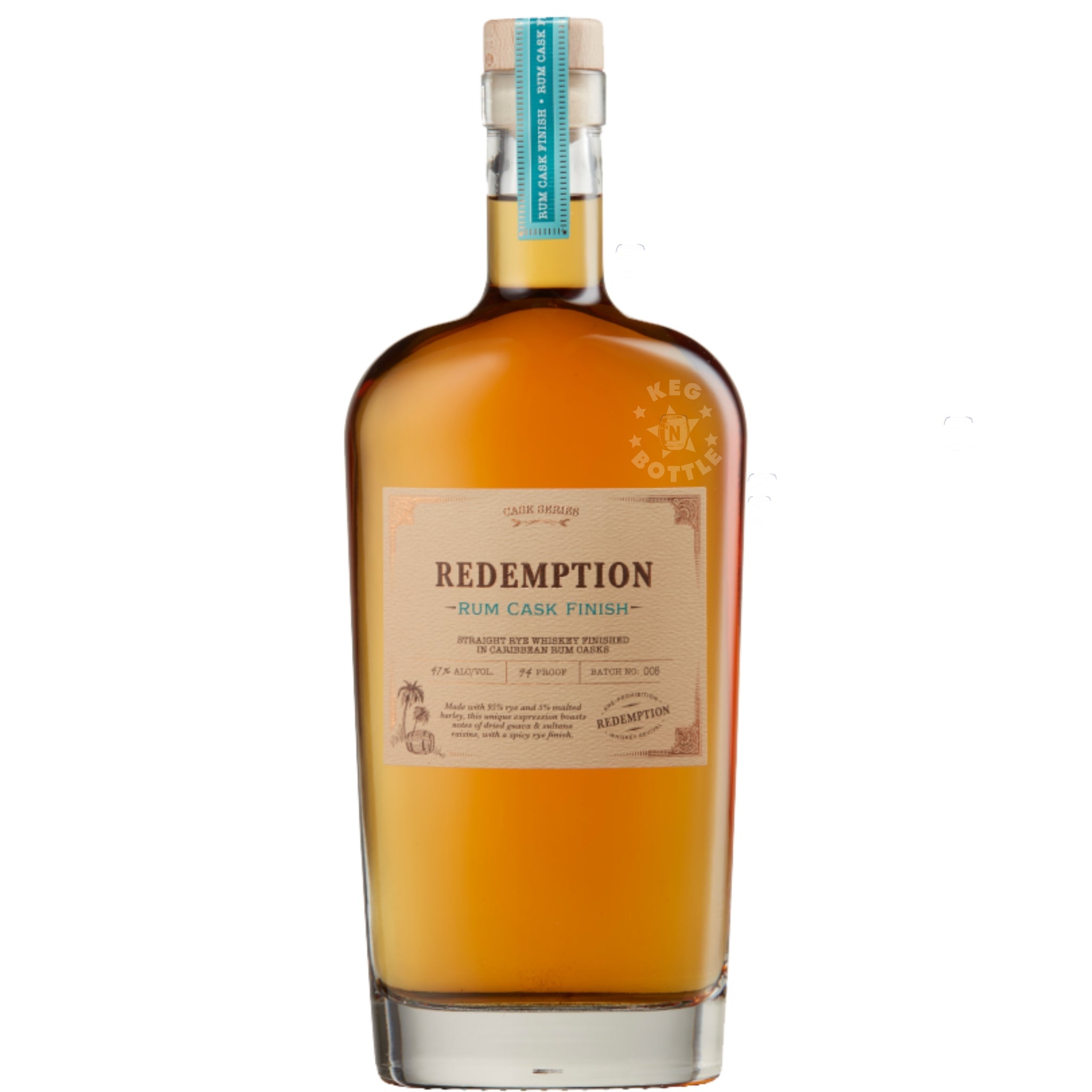 Redemption Rum Cask Finish Whiskey (750 ml) - Keg N Bottle