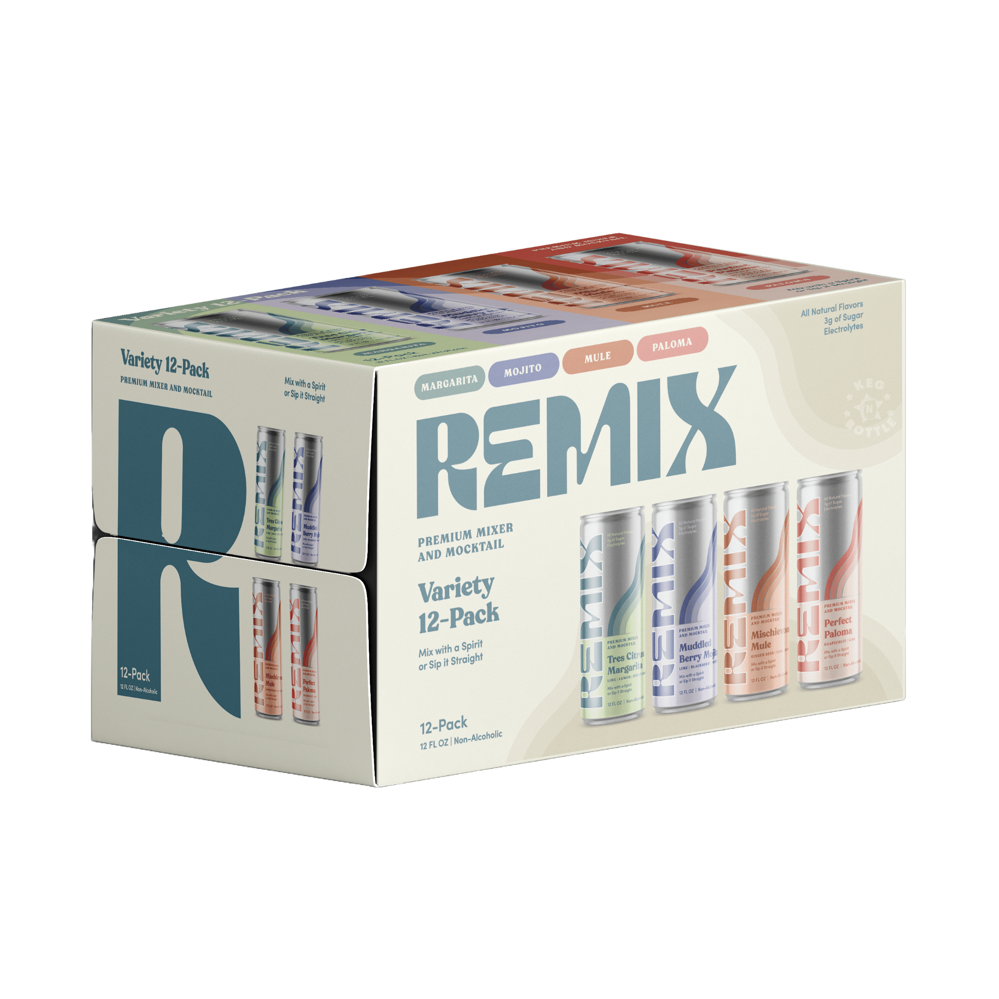 Remix Premium Mixer And Mocktail Variety (12 Pack) - Keg N Bottle
