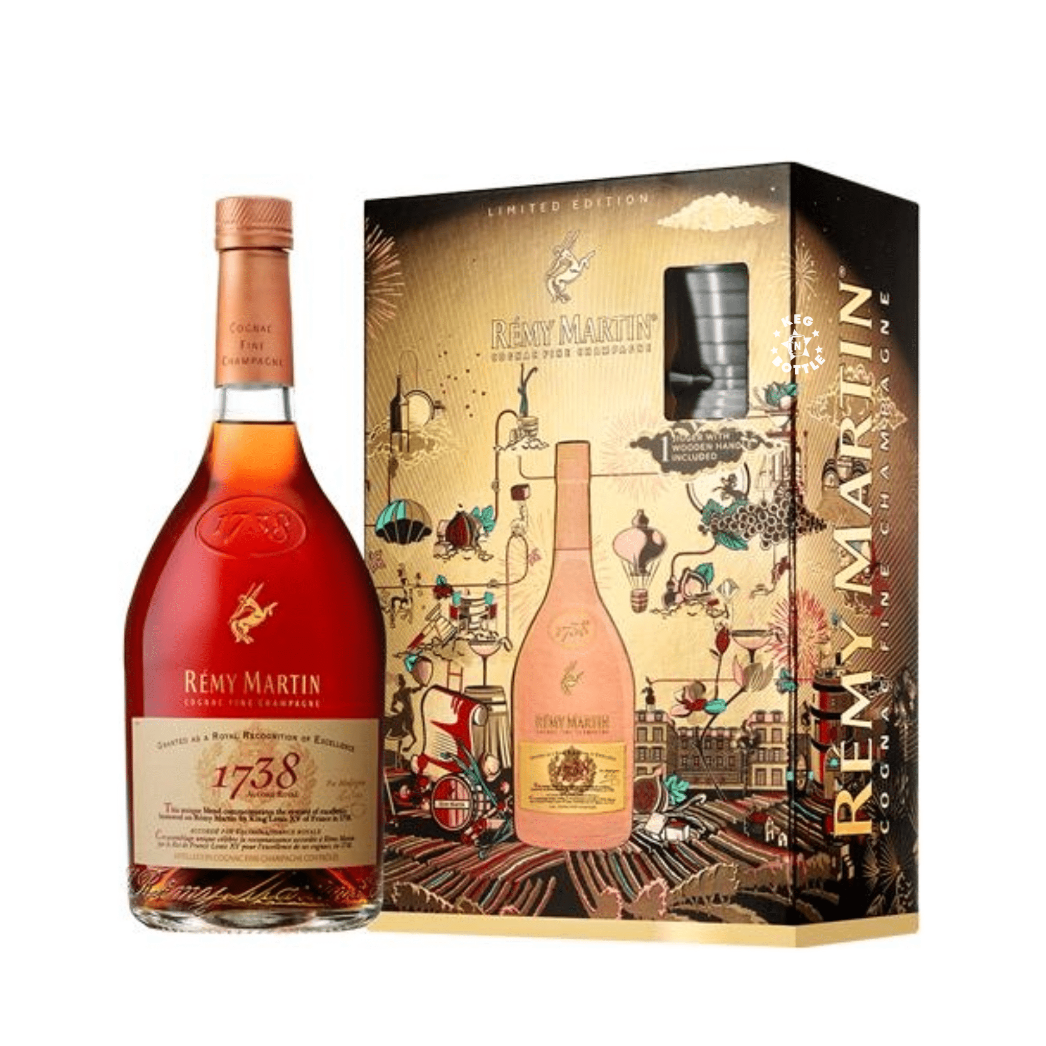 Remy Martin Limited Edition 1738 Accord Royal Cognac with Jigger Vap (700 ml) | Keg N Bottle