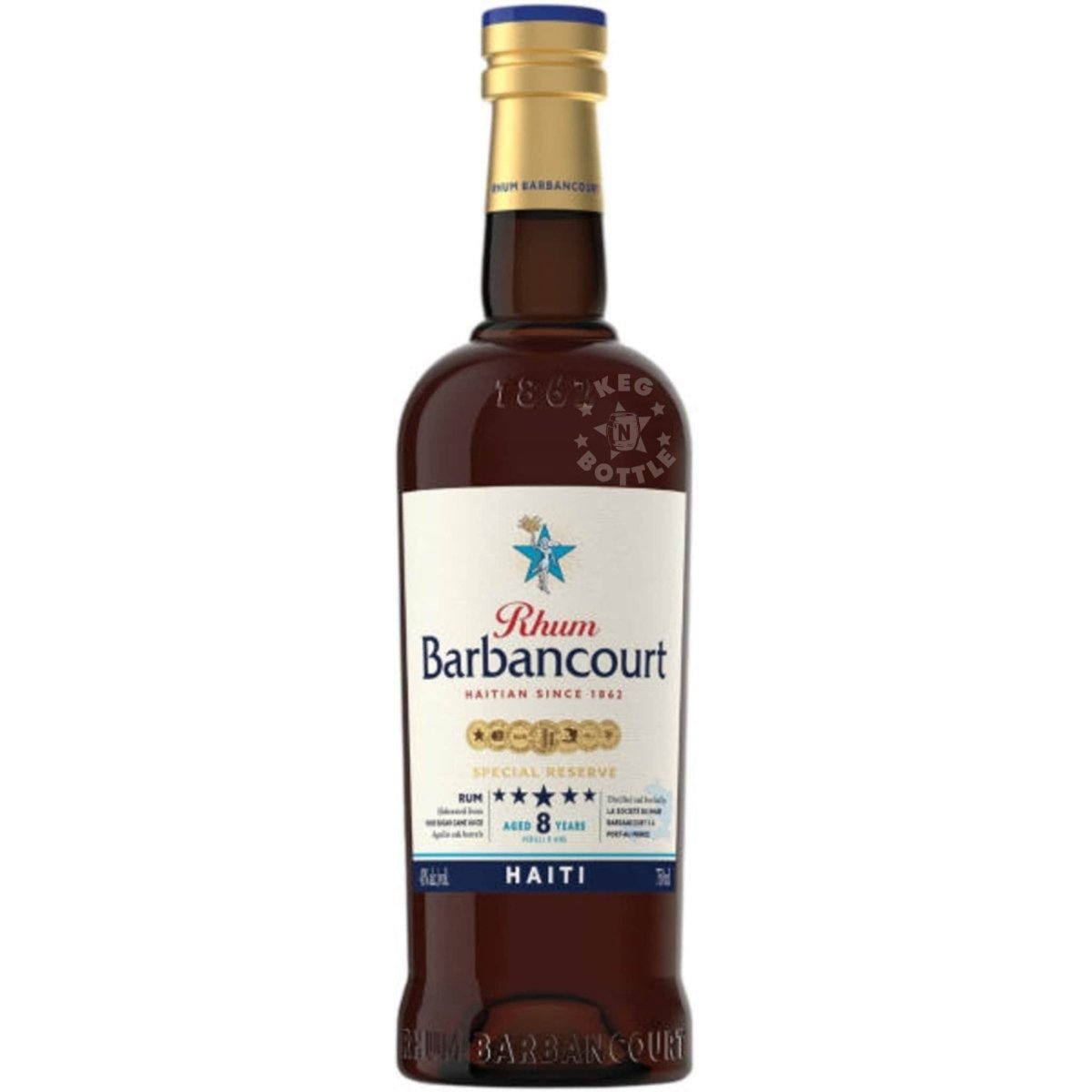 Rhum Barbancourt 8 Year Special Reserve Haitian Rum 750 ml bottle

