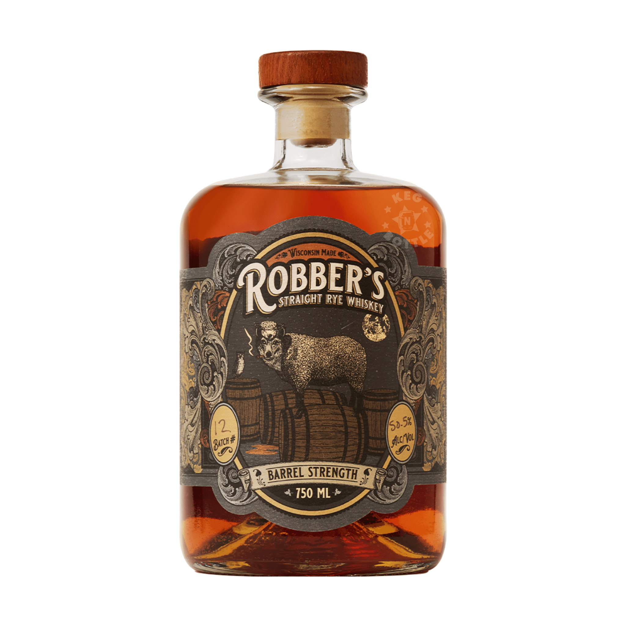 Robber's Straight Rye Whiskey (750 ml) - Keg N Bottle