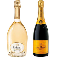 Ruinart Blanc de Blancs & Veuve Clicquot Brut Champagne Bundle (2 x 750 ml)