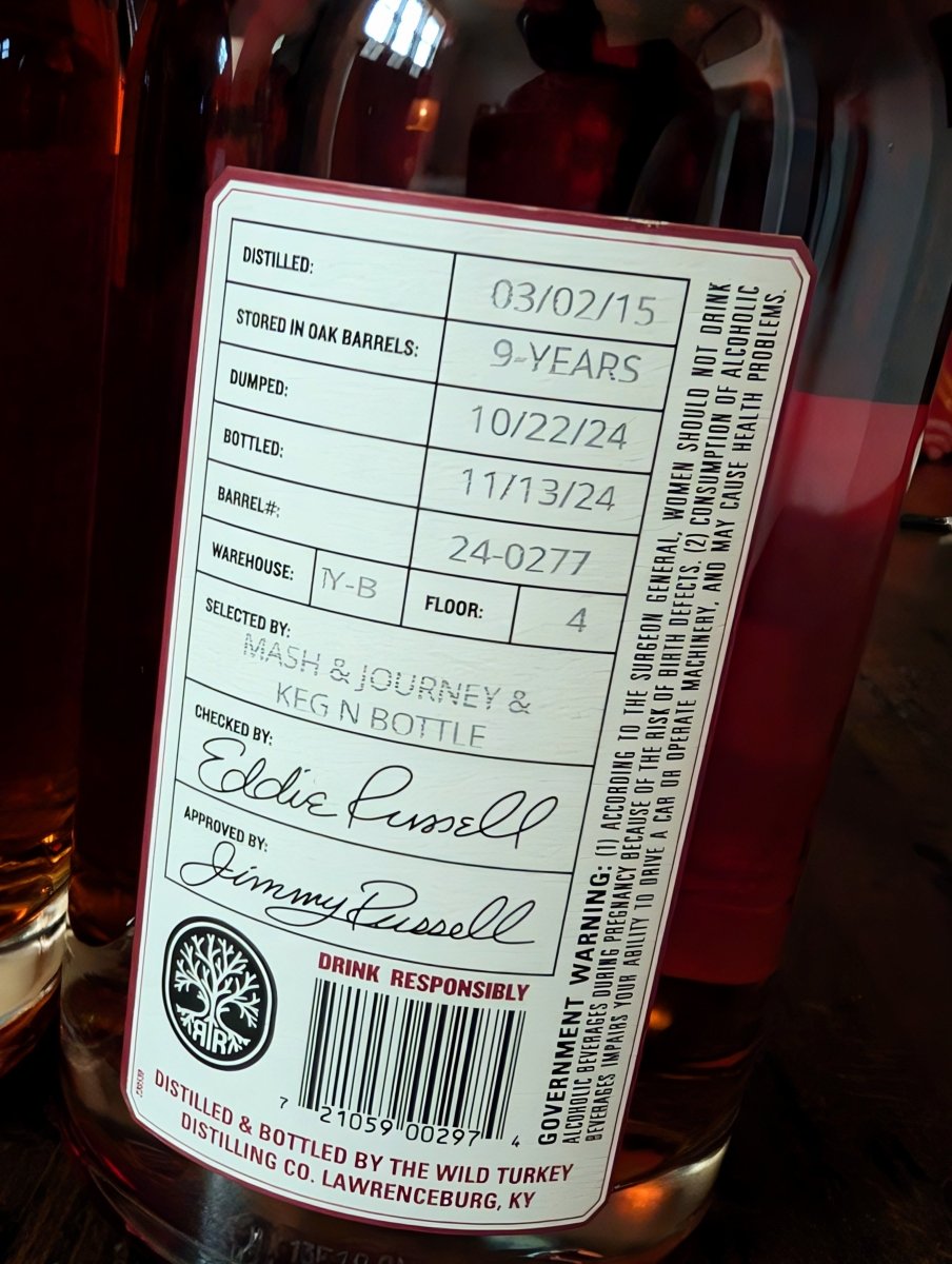 Russell's Reserve Private Barrel Selection (Barrel #24 - 0277 - Viper's Venom) - Mash & Journey & Keg N Bottle Private Barrel Pick 750 ml | Keg N Bottle