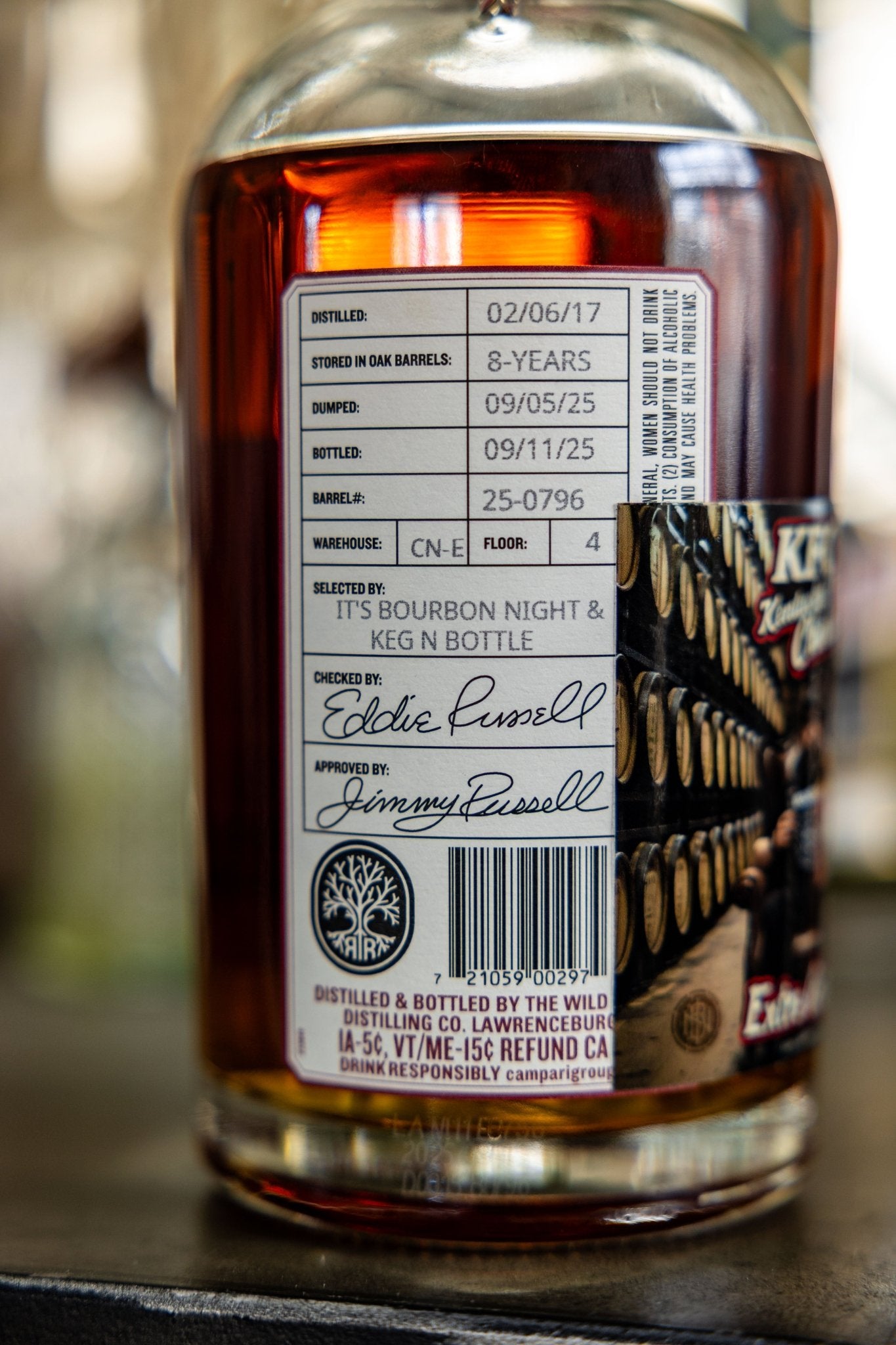 Russell's Reserve Private Barrel Selection (Barrel 25 - 0796 - Kentucky Fried Chads: Extra Crispy) - It's Bourbon Night & Keg N Bottle Private Barrel Pick 750 ml | Keg N Bottle