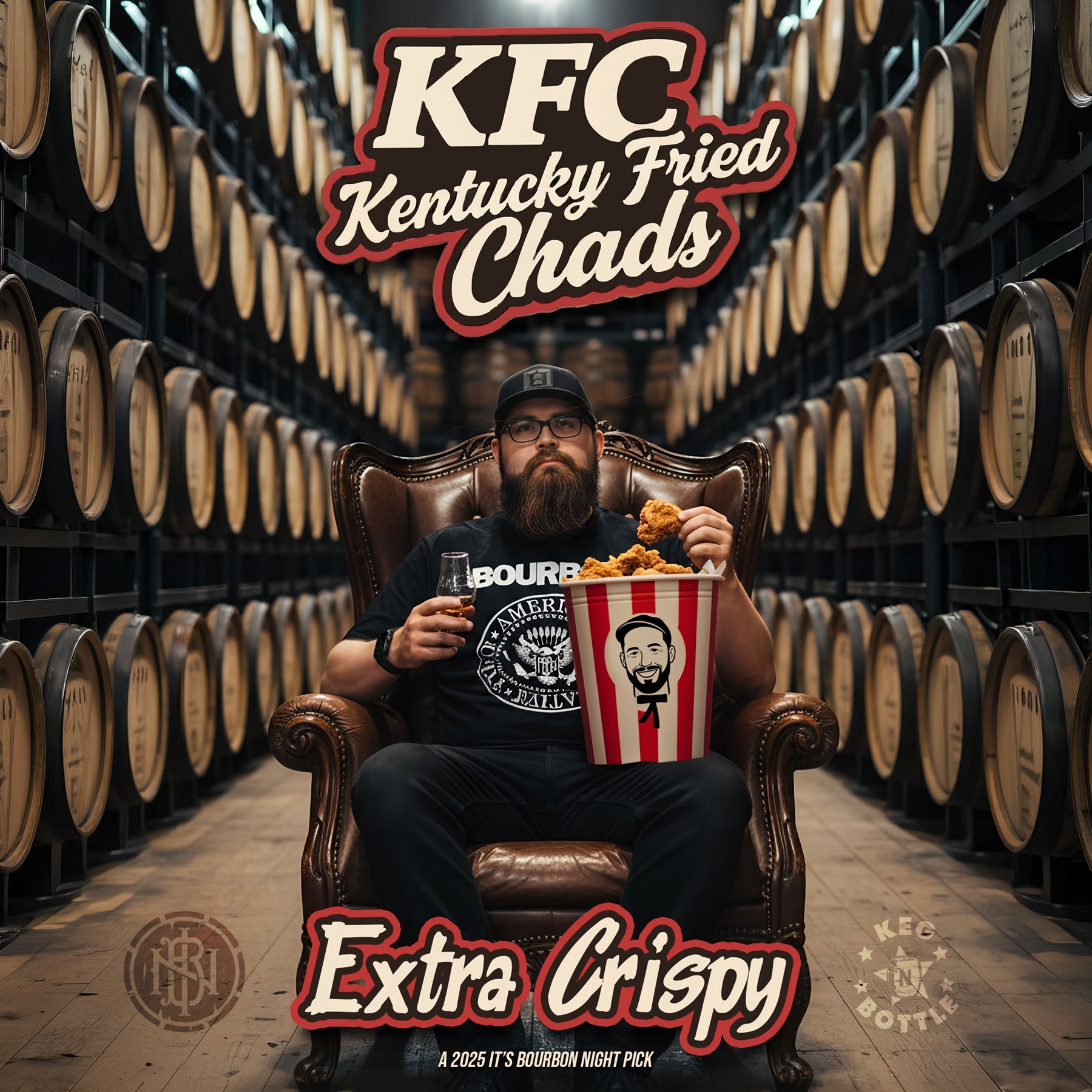 Russell's Reserve Private Barrel Selection (Barrel 25 - 0796 - Kentucky Fried Chads: Extra Crispy) - It's Bourbon Night & Keg N Bottle Private Barrel Pick 750 ml | Keg N Bottle