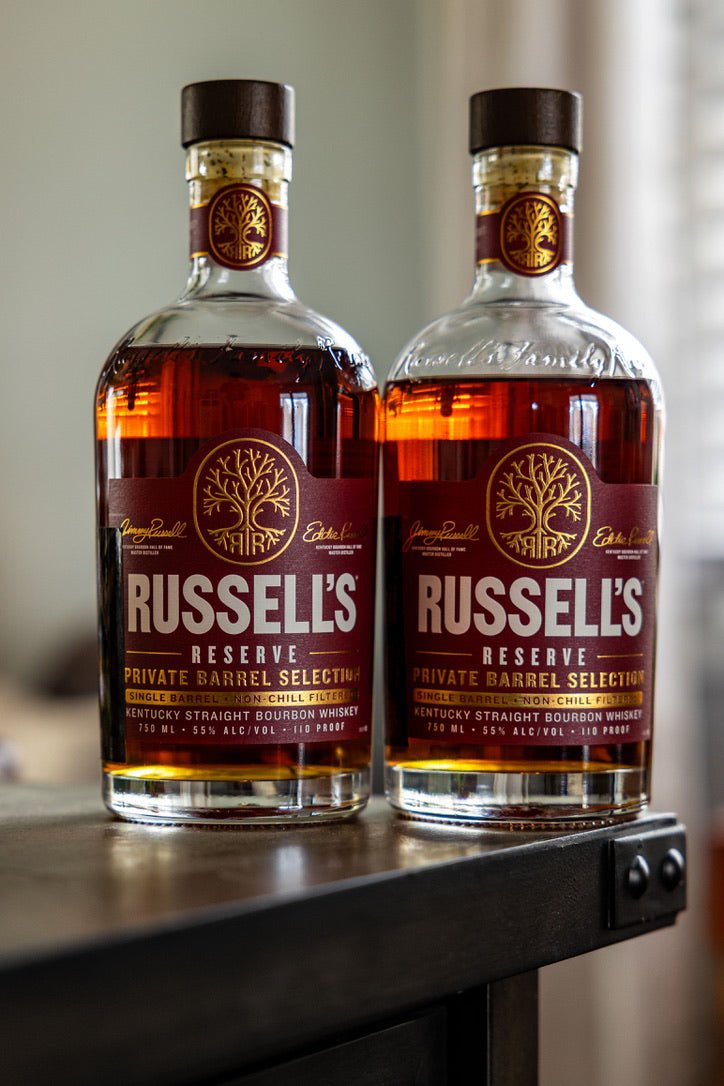 Russell's Reserve Private Barrel Selection (Barrel 25 - 1140 - "Funkadelic Haze") - The Bourbon Judge x Stuff & Whiskey & Keg N Bottle Private Barrel Pick 750 ml | Keg N Bottle