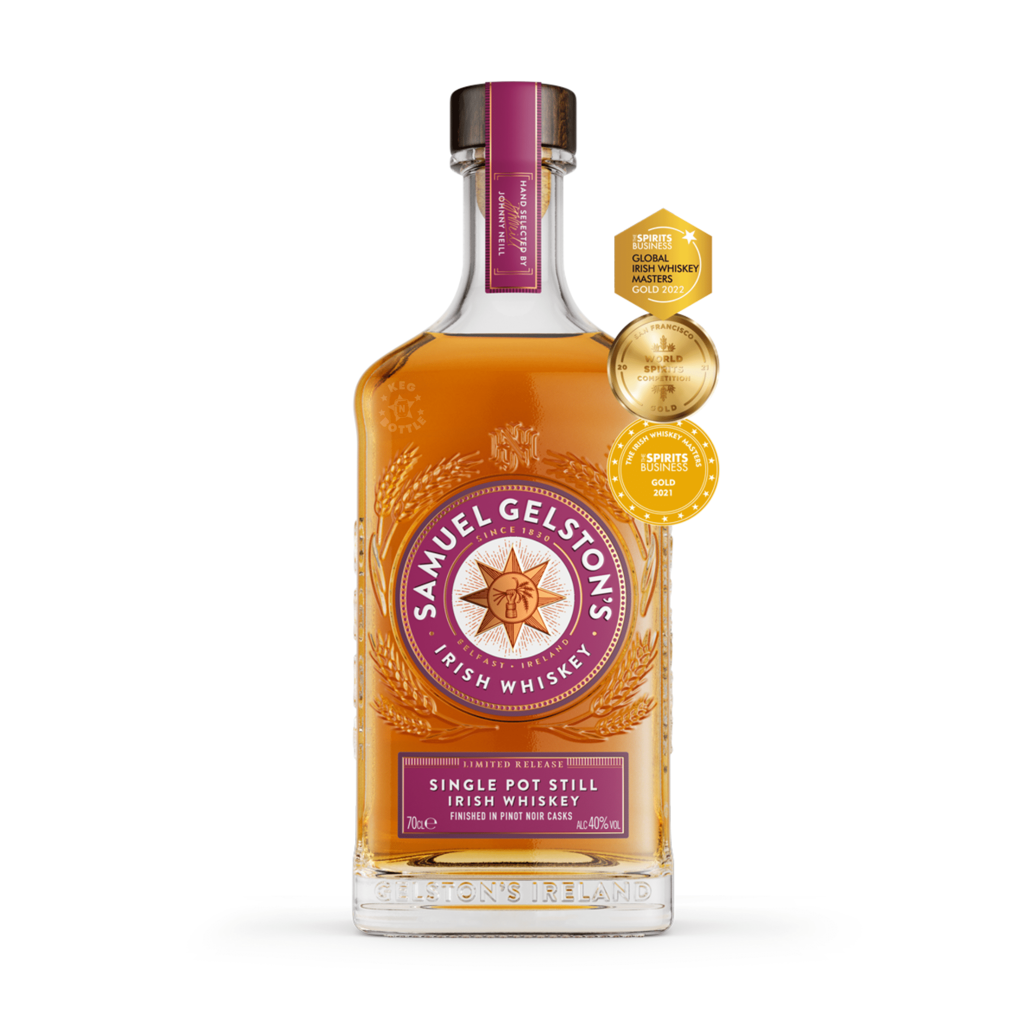 Samuel Gelston's Single Pot Still Irish Whisky Pinot Noir Cask Finish (700 ml) - Keg N Bottle