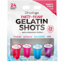 Shottys Party-Ready Gelatin Shots with Premium Vodka (24 Pack)