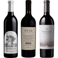 Silver Oak Alexander, Ovid Napa Red, & Timeless Red Wine Bundle x 3 (750 ml)