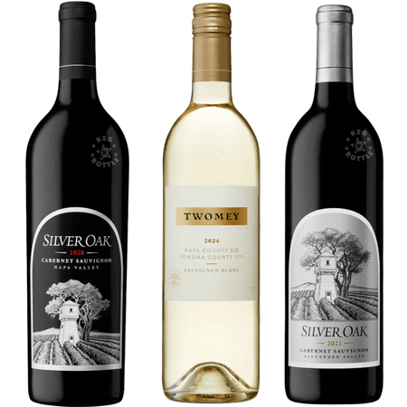 Silver Oak Cabernet & Twomey Sauvignon Blanc Wine Trio Bundle
