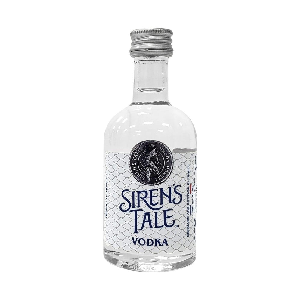 Siren’s Tale French Vodka bottle with mermaid scale label