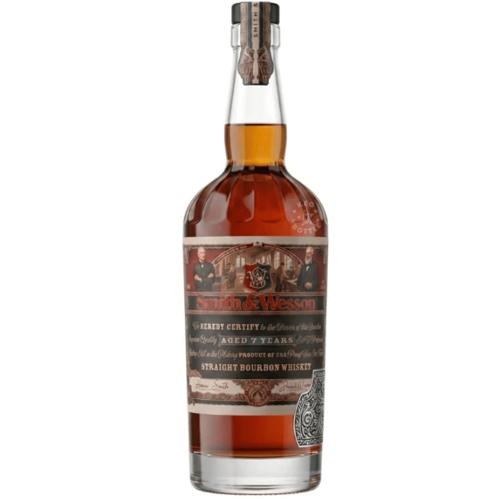 Smith & Wesson 7 Year Straight Bourbon Whiskey 750mL bottle.