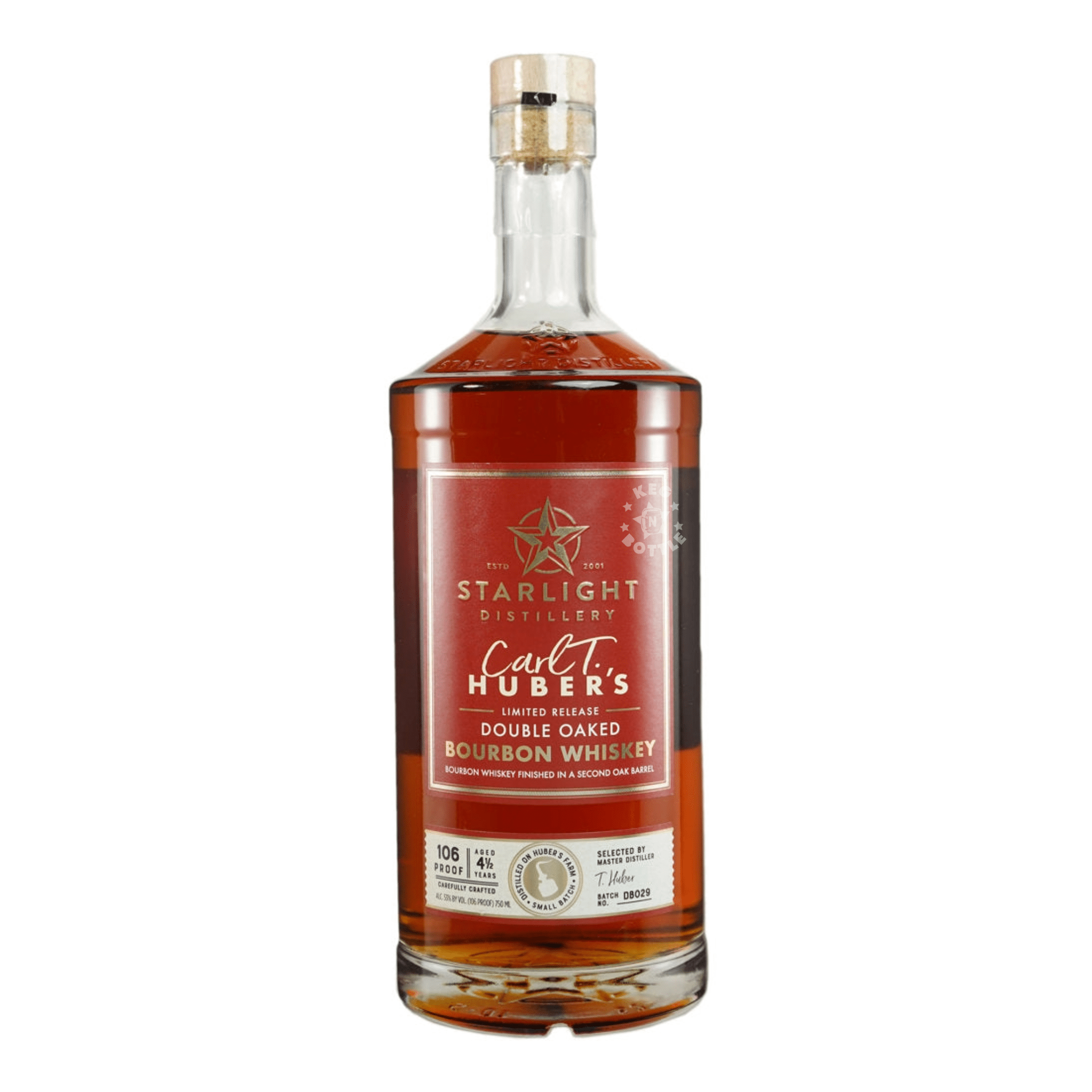 Starlight Carl T. Huber's Double Oaked Bourbon Whiskey (750 ml) | Keg N Bottle