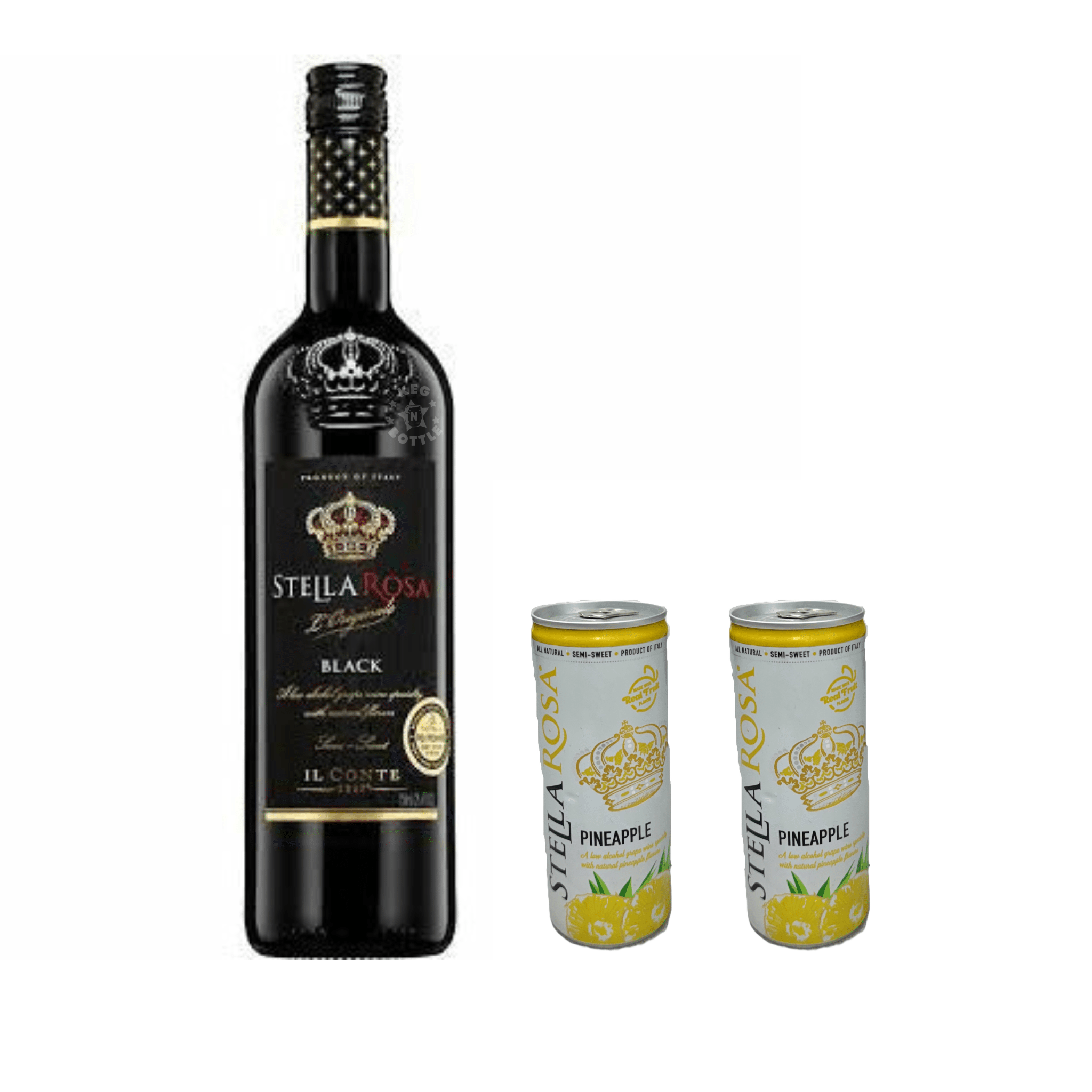 Stella Rosa Black & 2 Pineapple Cans Combo Pack - Keg N Bottle