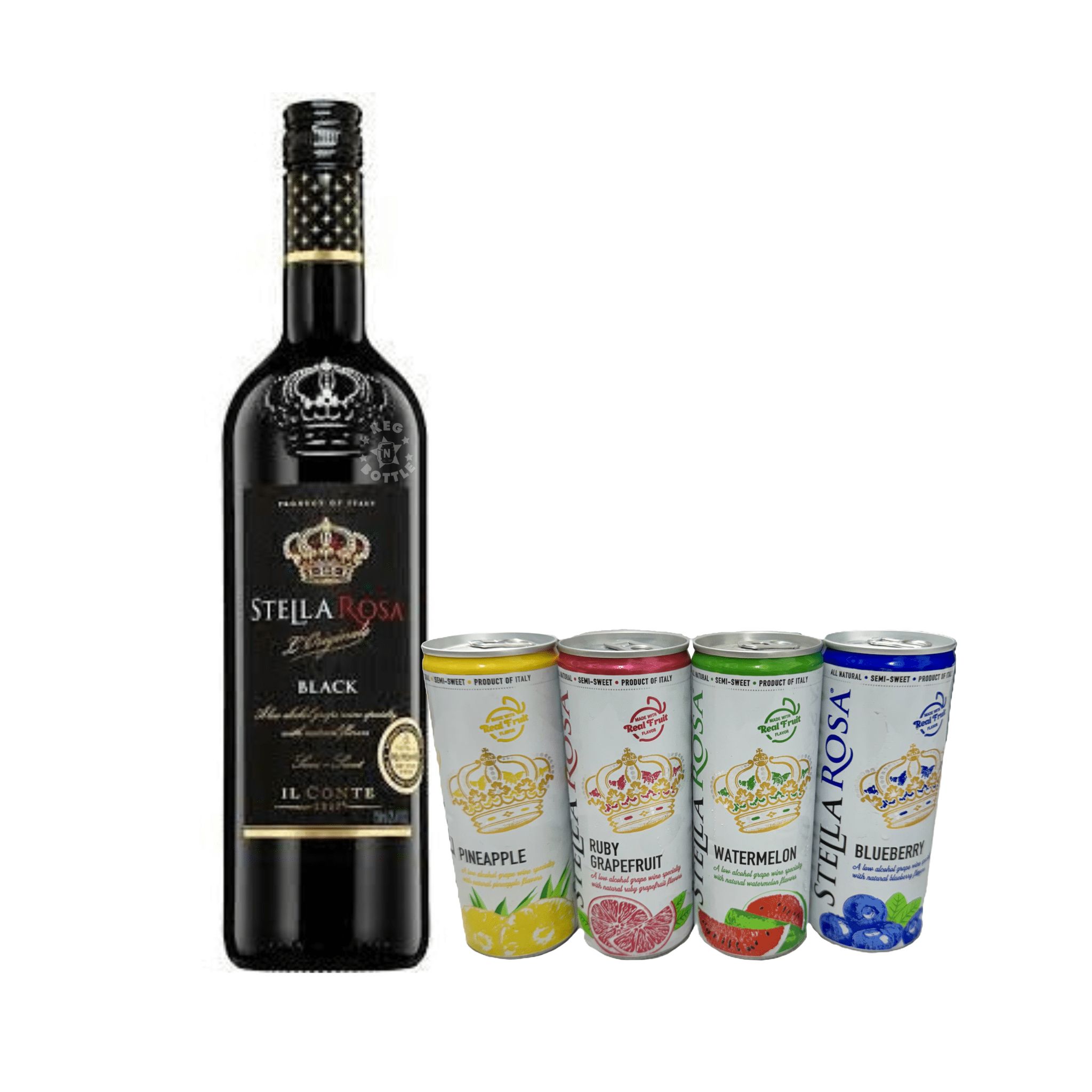 Stella Rosa Black & 4 Pack Stella Rosa Tropical Splash Combo Pack - Keg N Bottle