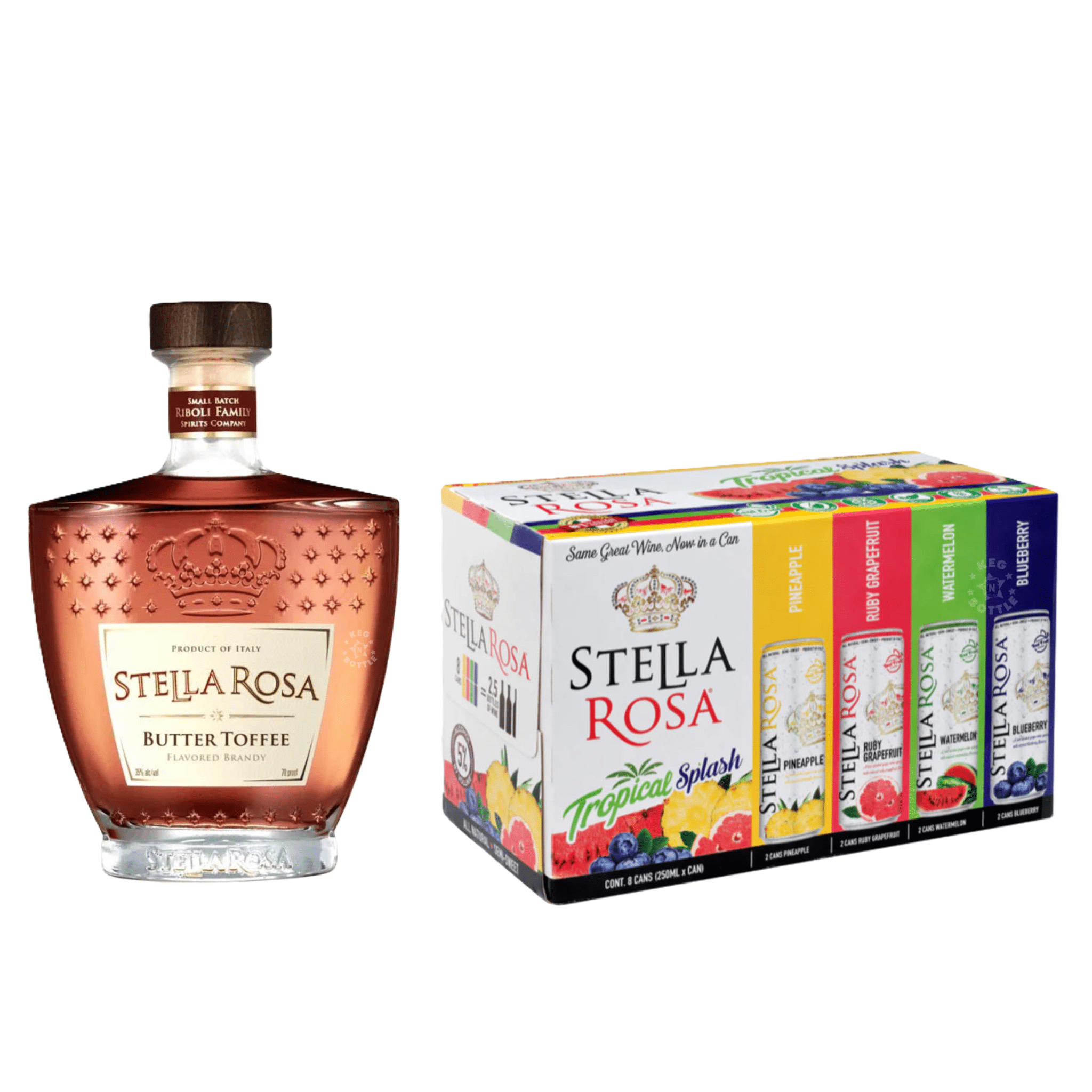 Stella Rosa Butter Toffee Brandy & Tropical Splash Combo Pack - Keg N Bottle