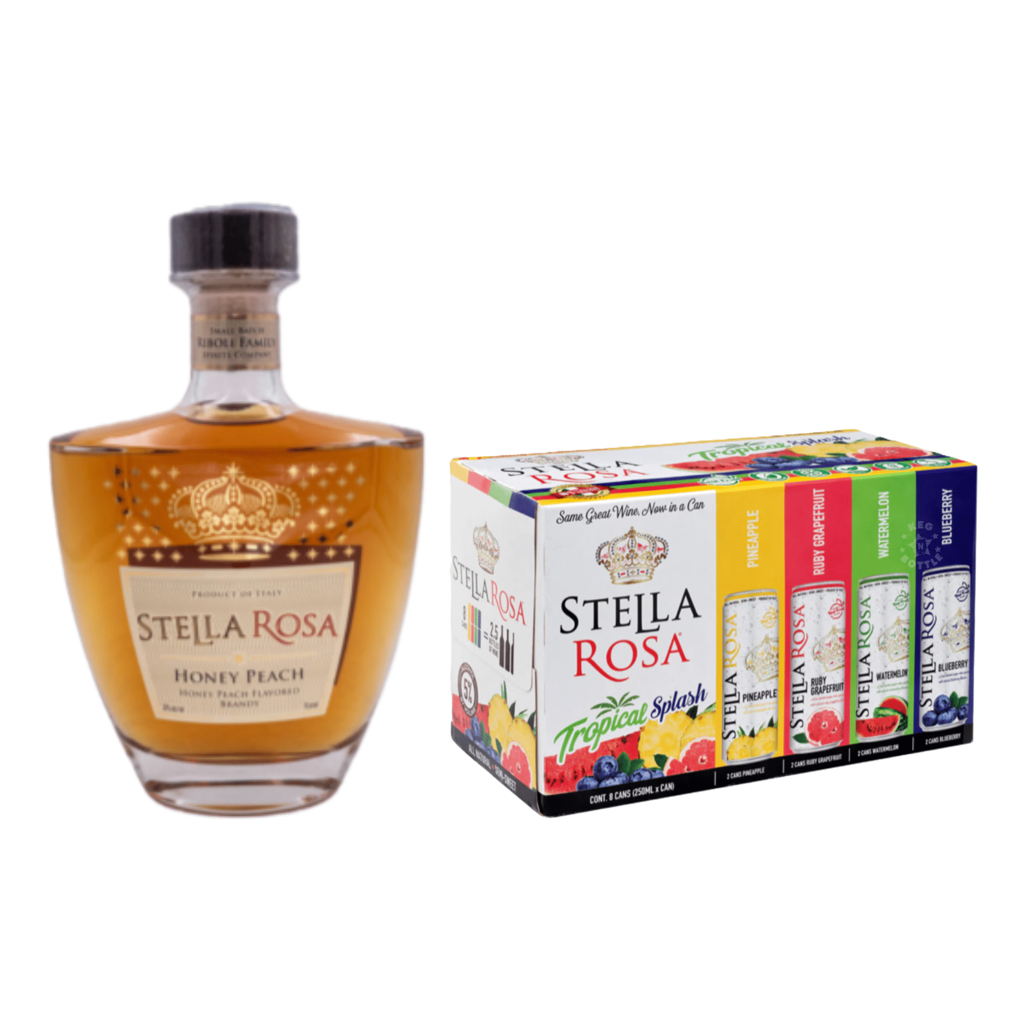 Stella Rosa Honey Peach Brandy & Tropical Splash Combo Pack | Keg N Bottle