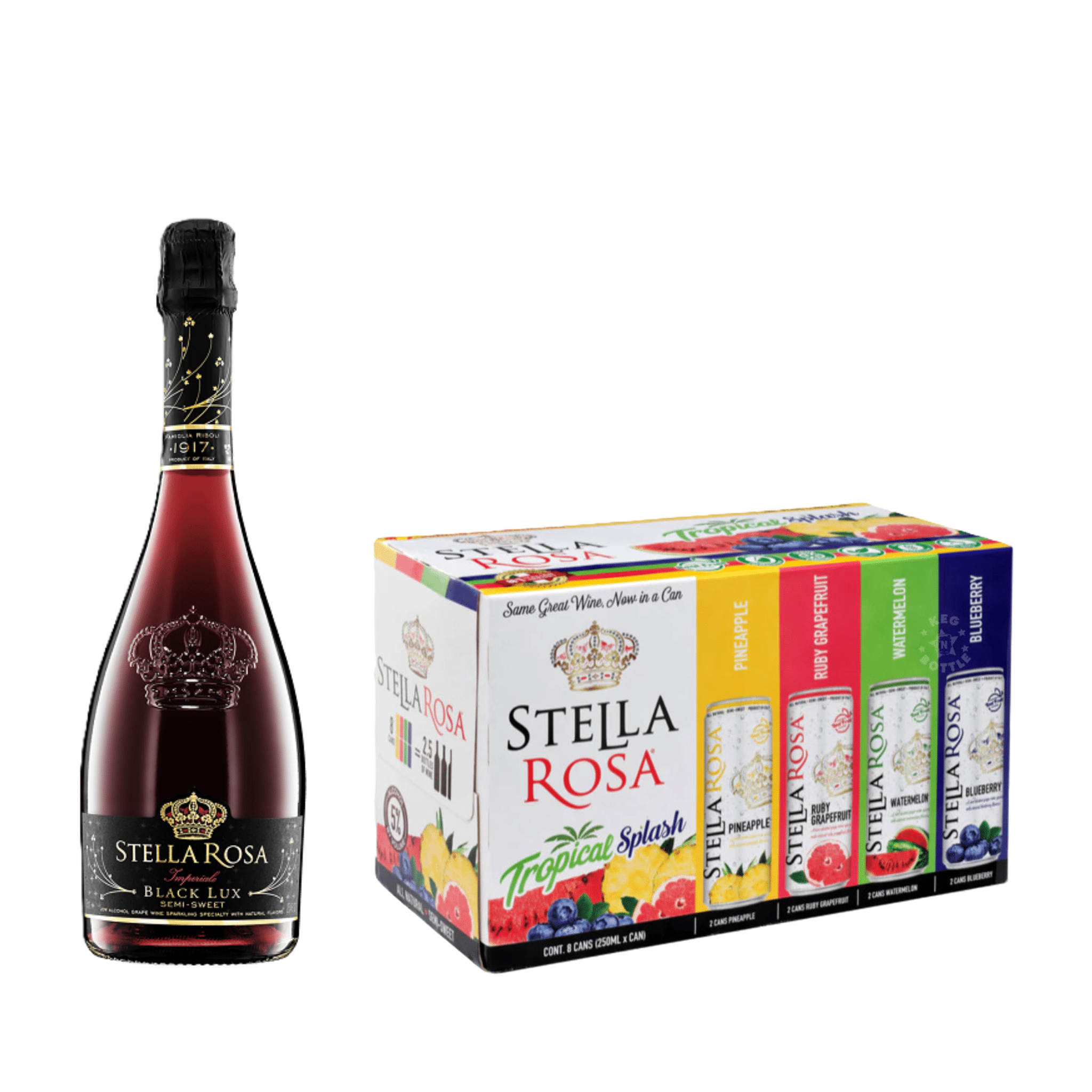 Stella Rosa Imperiale Black Lux & Tropical Splash Combo Pack - Keg N Bottle