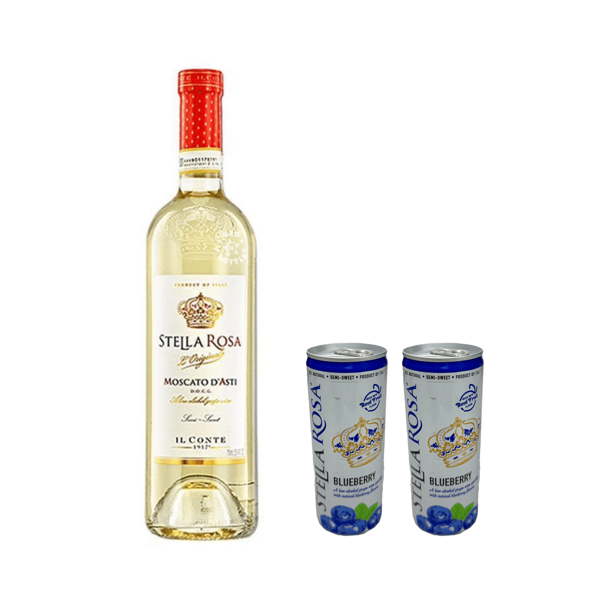 Stella Rosa Moscato d'Asti & 2 Blueberry Cans Combo Pack - Keg N Bottle