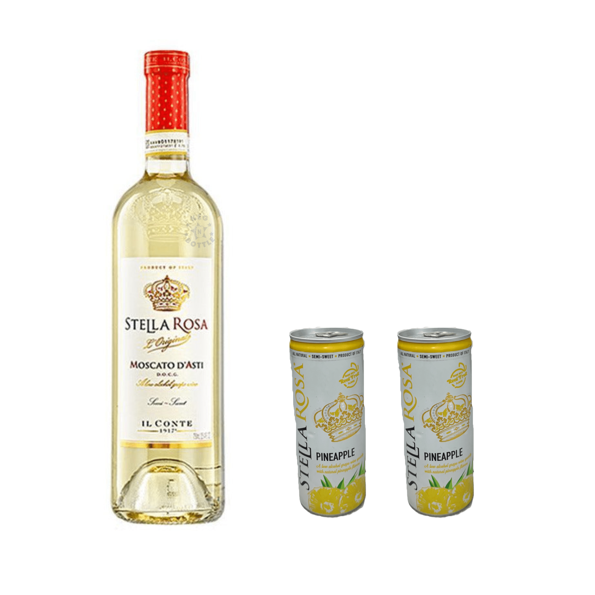 Stella Rosa Moscato d'Asti & 2 Pineapple Cans Combo Pack - Keg N Bottle