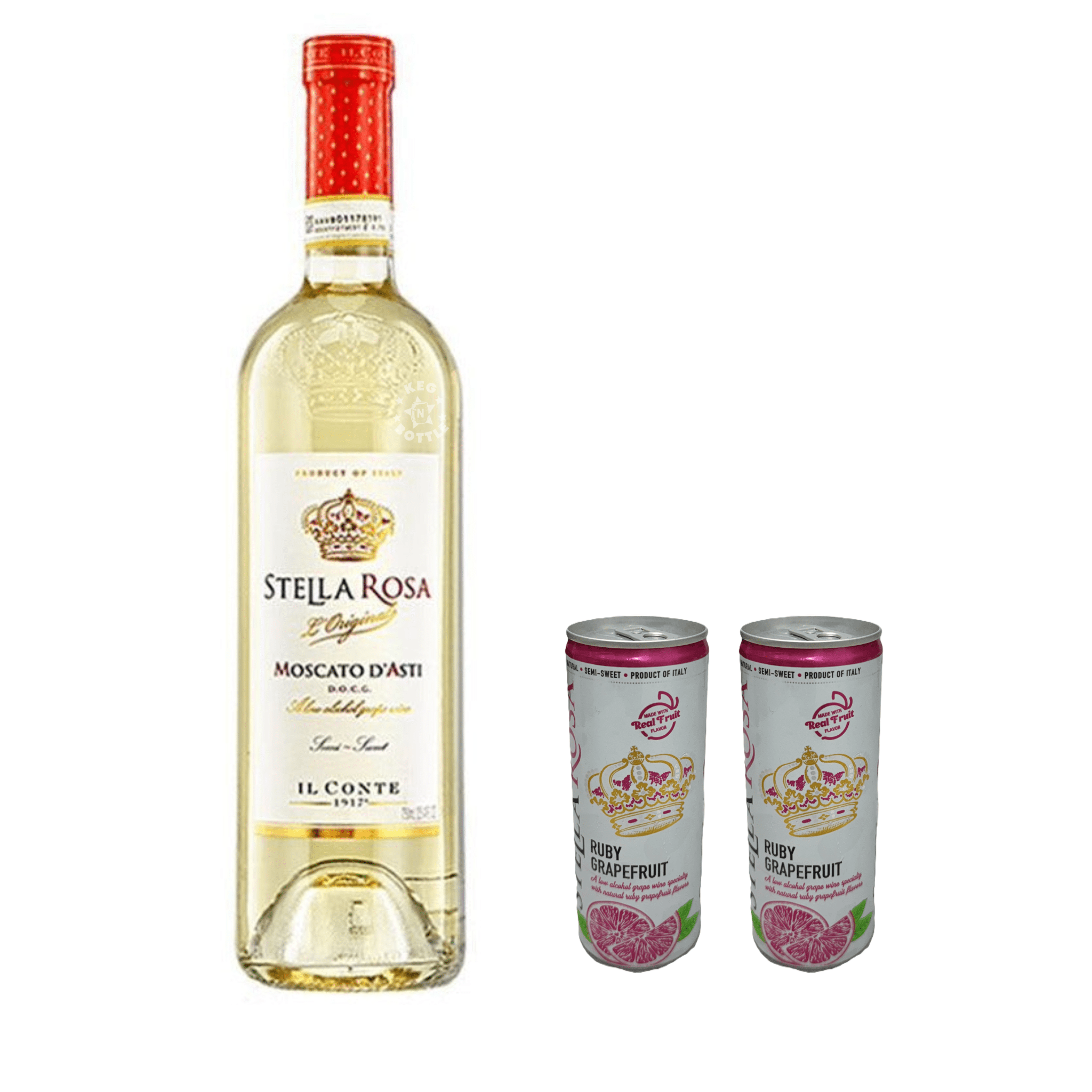 Stella Rosa Moscato d'Asti & 2 Ruby Grapefruit Cans Combo Pack - Keg N Bottle