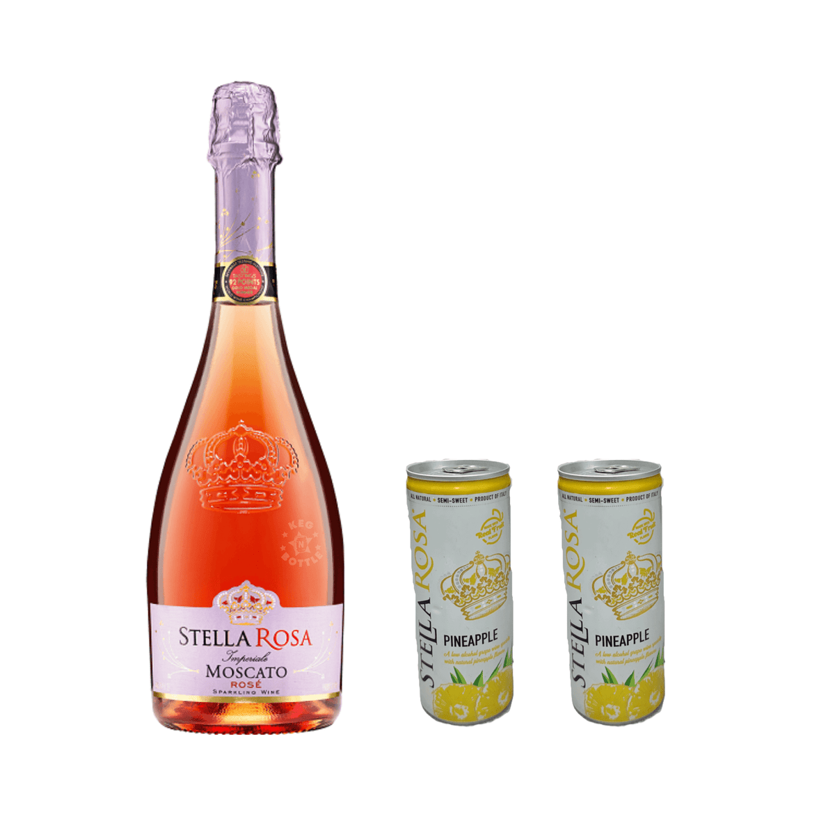 Stella Rosa Moscato Rose & 2 Pineapple Cans Combo Pack | Keg N Bottle