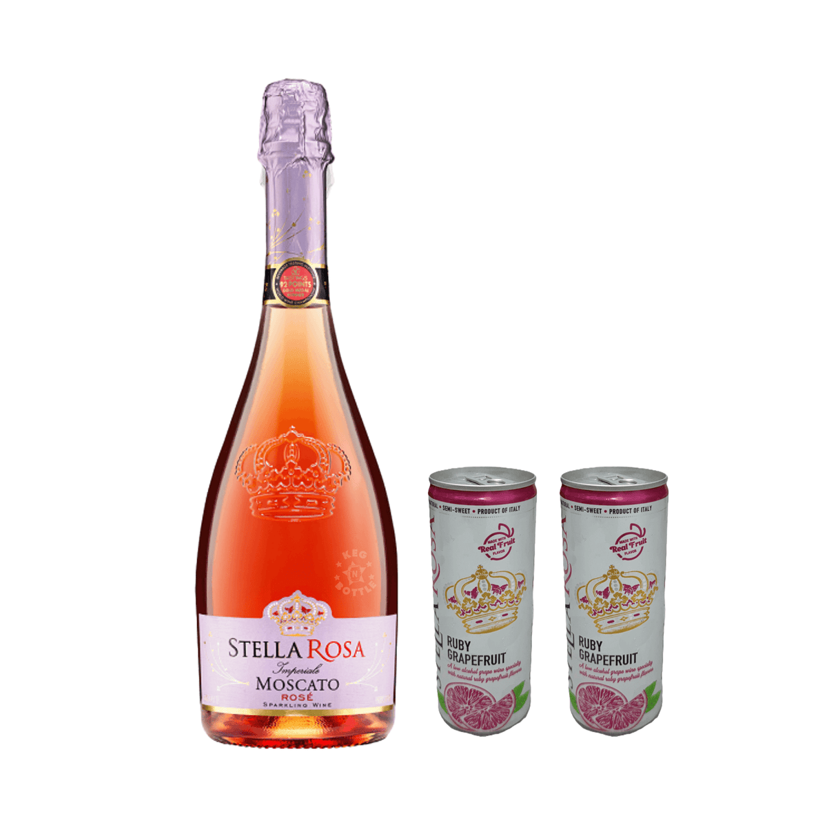 Stella Rosa Moscato Rose & 2 Ruby Grapefruit Cans Combo Pack | Keg N Bottle