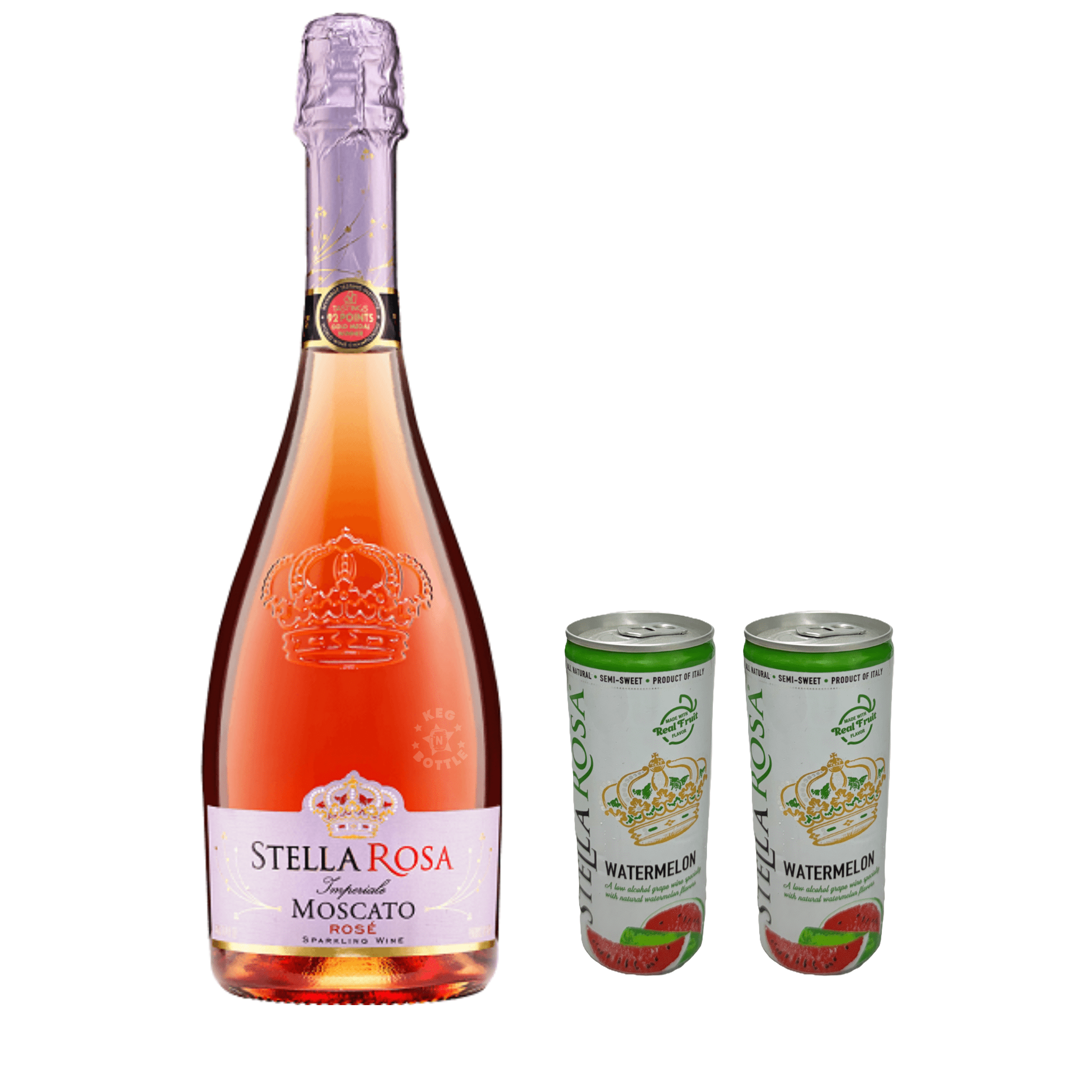 Stella Rosa Moscato Rose & 2 Watermelon Cans Combo Pack - Keg N Bottle
