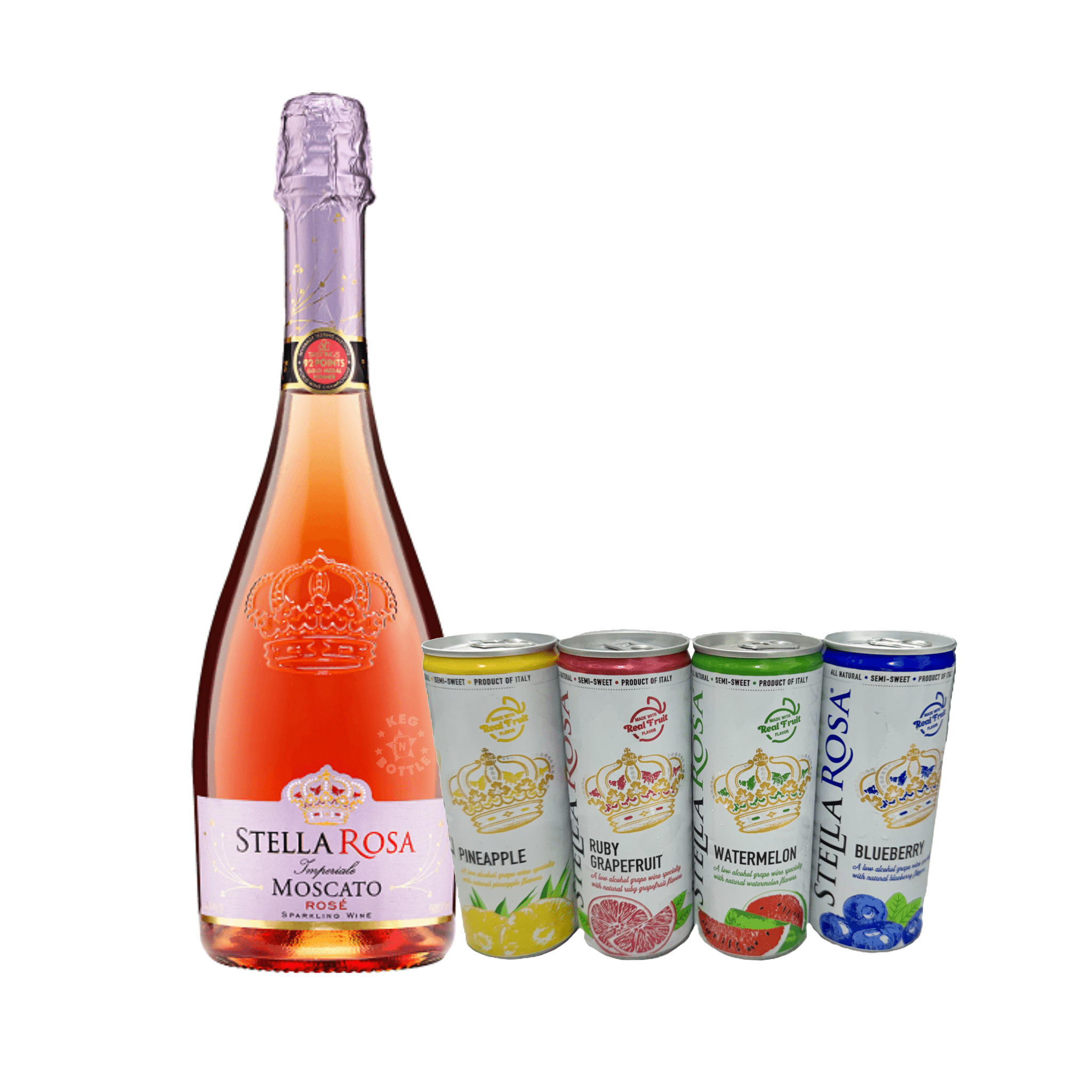 Stella Rosa Moscato Rose & 4 Pack Stella Rosa Tropical Splash Combo Pack - Keg N Bottle