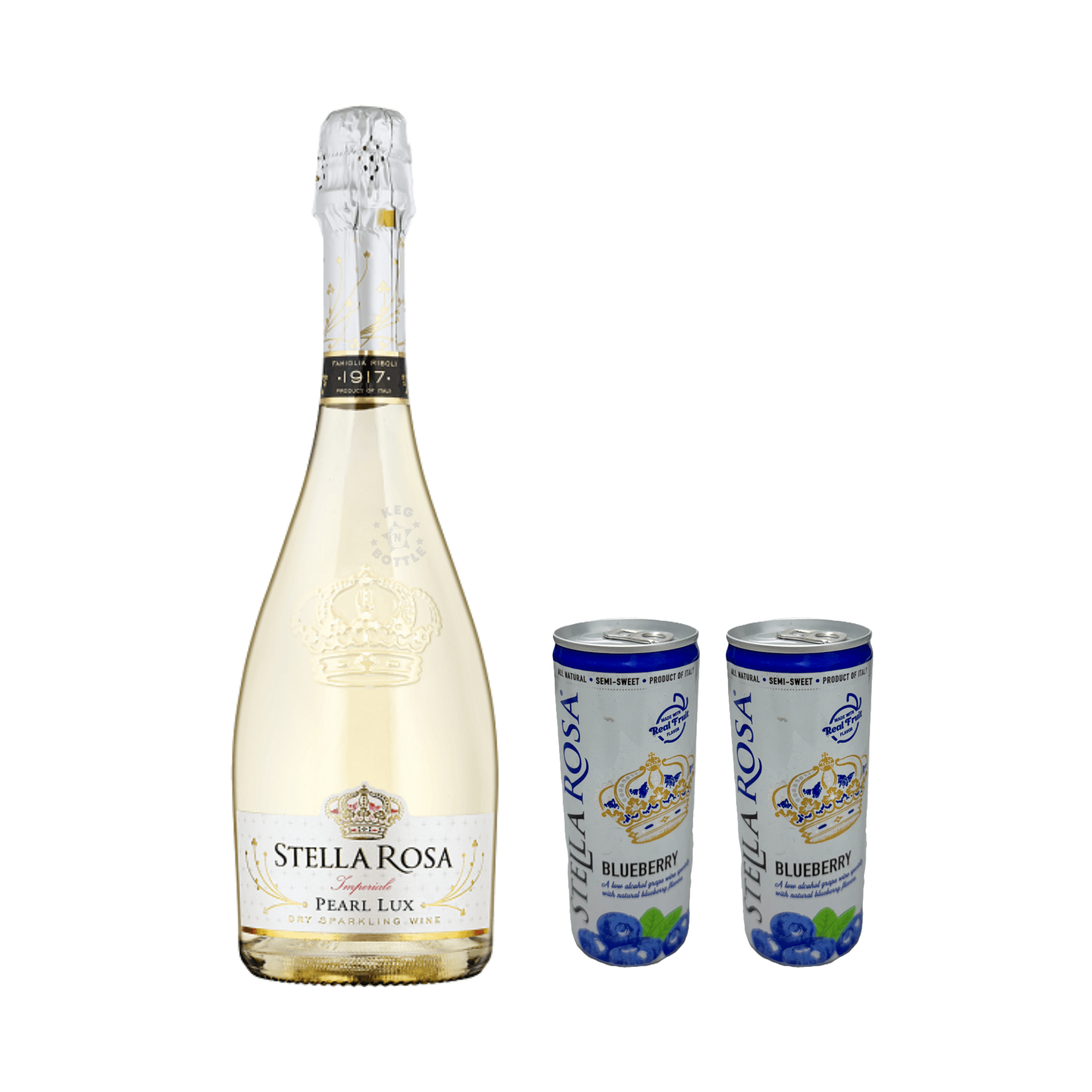 Stella Rosa Pearl Lux & 2 Blueberry Cans Combo Pack - Keg N Bottle