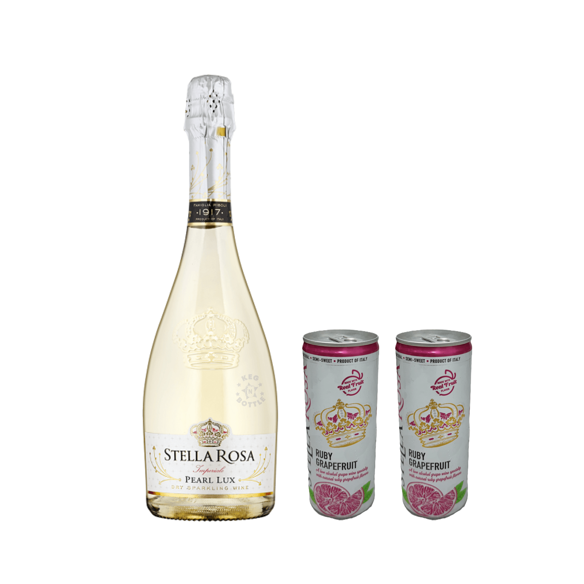 Stella Rosa Pearl Lux & 2 Ruby Grapefruit Cans Combo Pack - Keg N Bottle