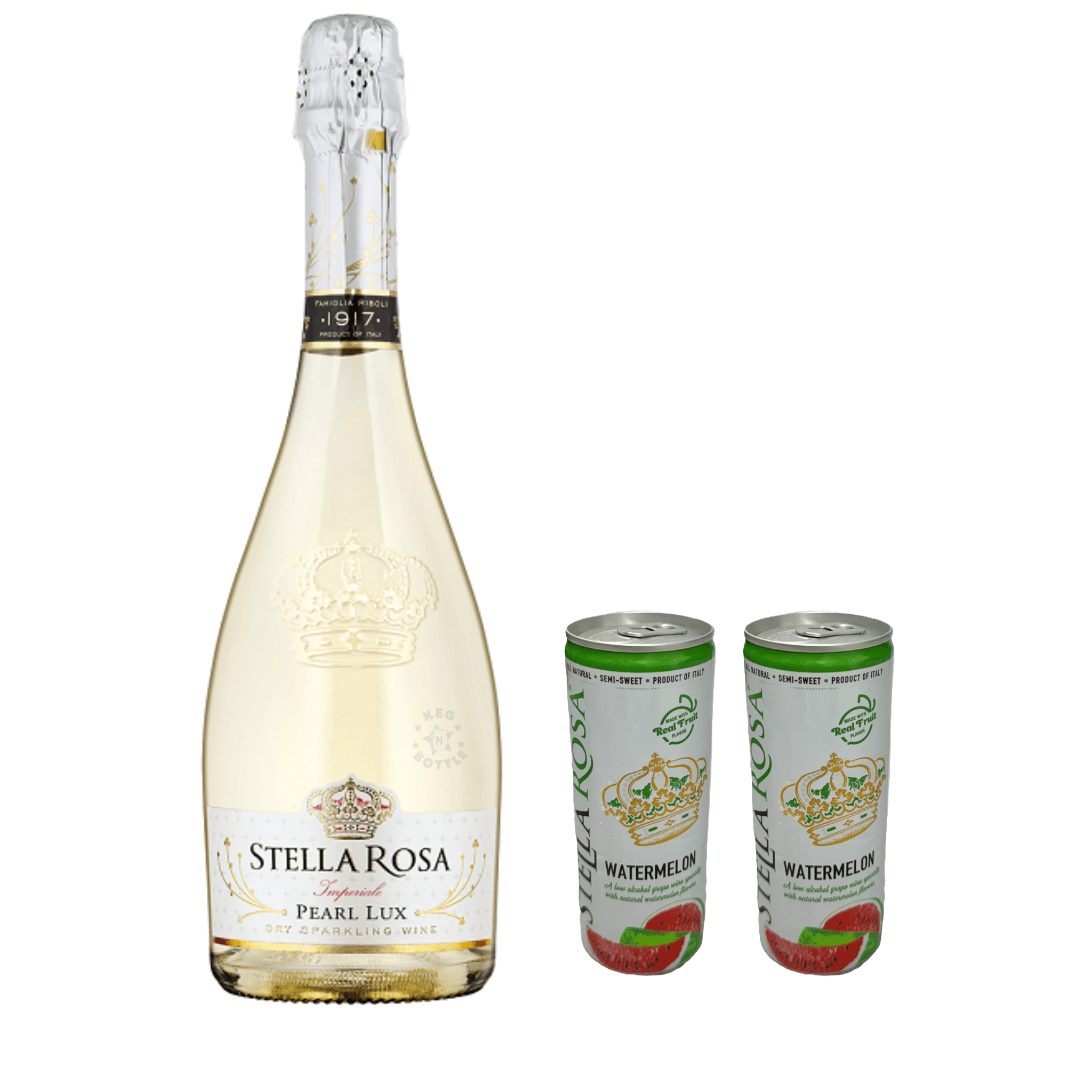Stella Rosa Pearl Lux & 2 Watermelon Cans Combo Pack - Keg N Bottle