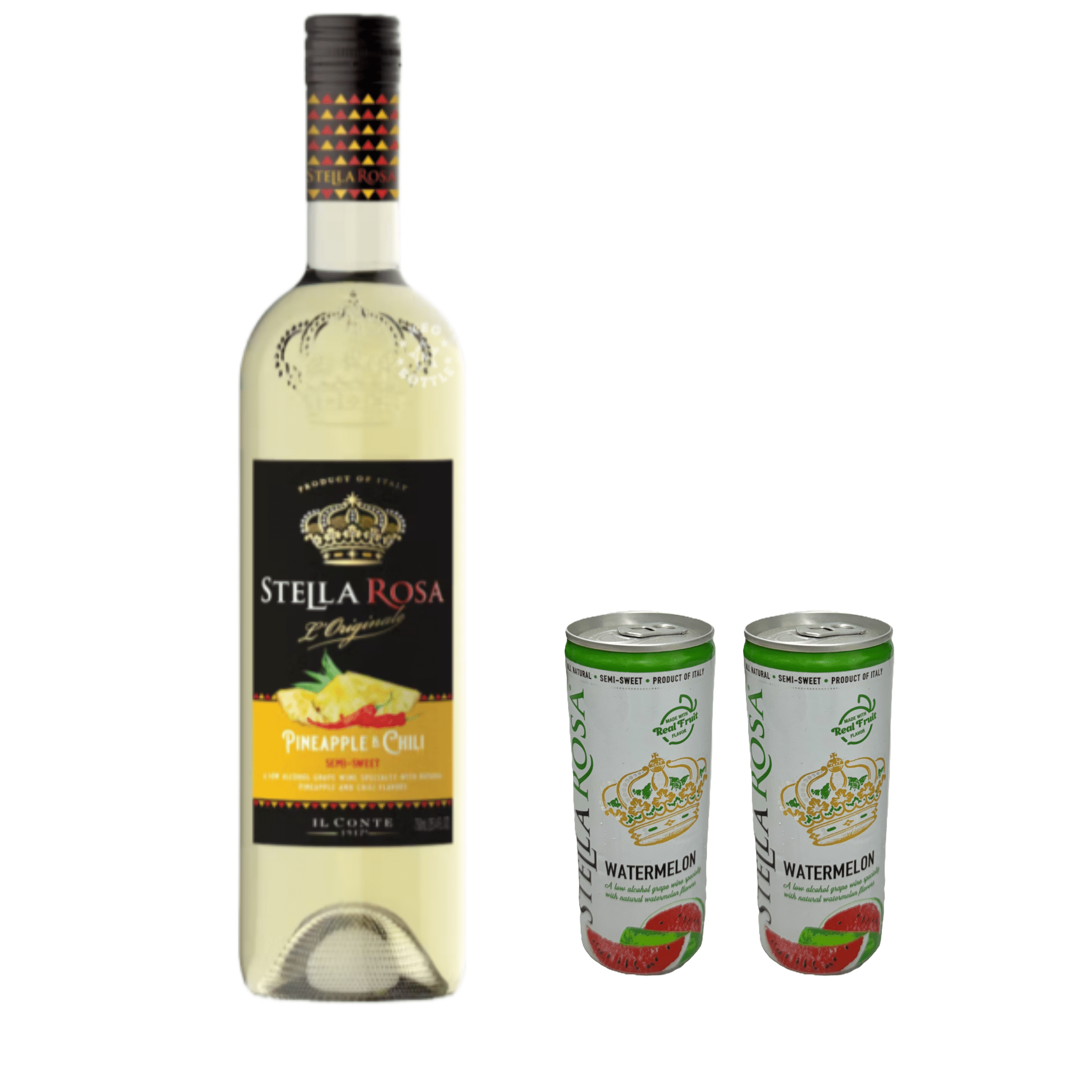 Stella Rosa Pineapple & Chili Semi - Sweet & 2 Watermelon Cans Combo Pack - Keg N Bottle