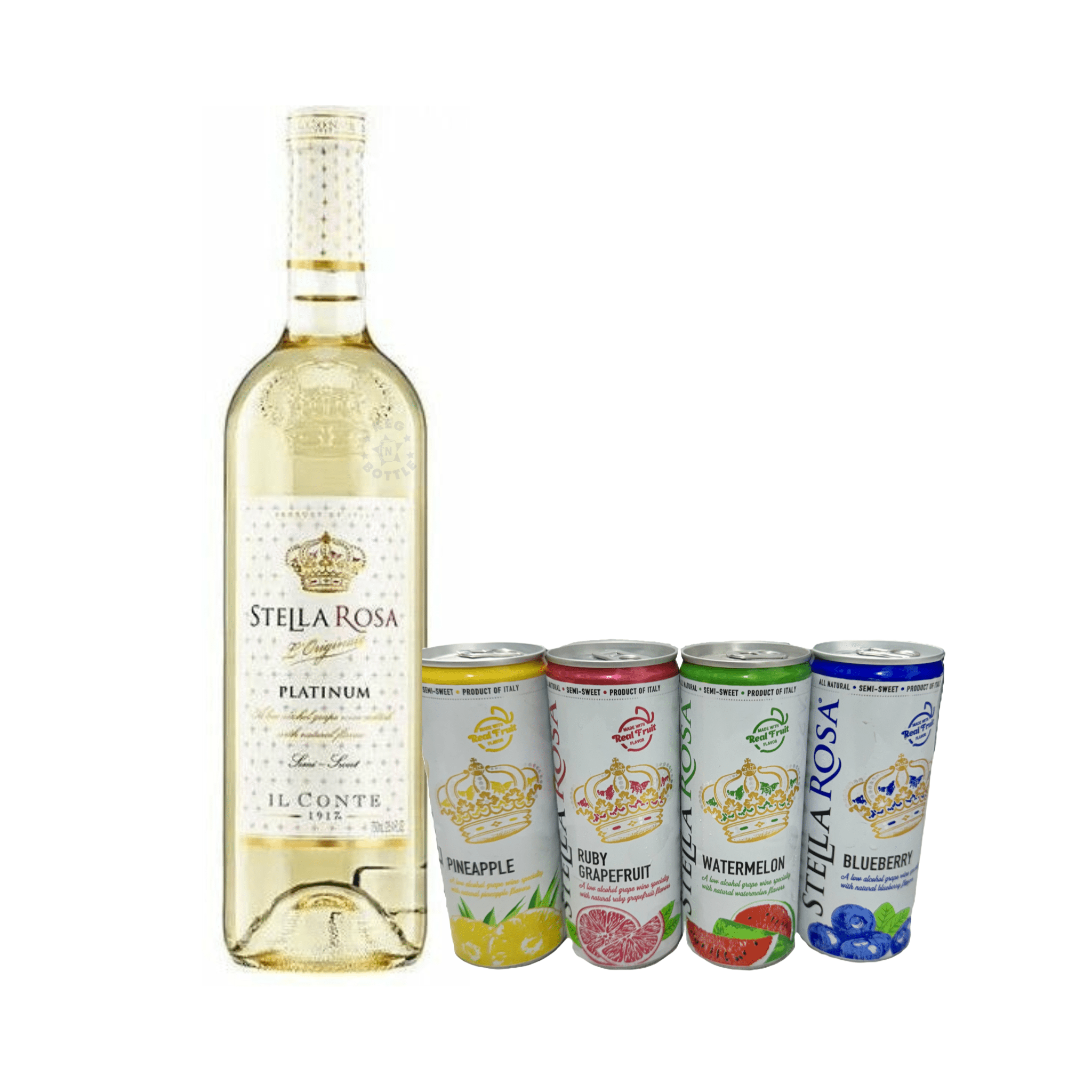 Stella Rosa Platinum French Vanilla & 4 Pack Stella Rosa Tropical Splash Combo Pack - Keg N Bottle
