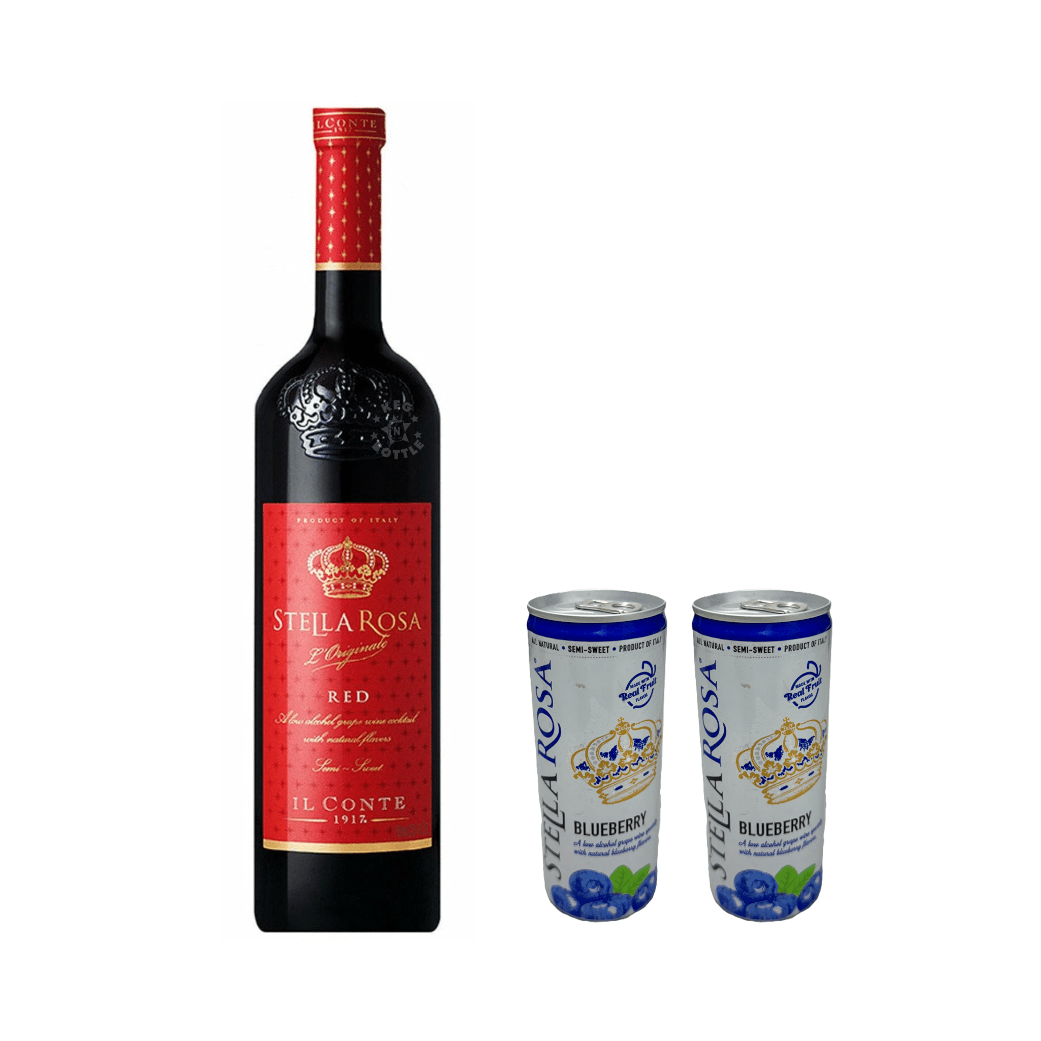 Stella Rosa Red & 2 Blueberry Cans Combo Pack - Keg N Bottle