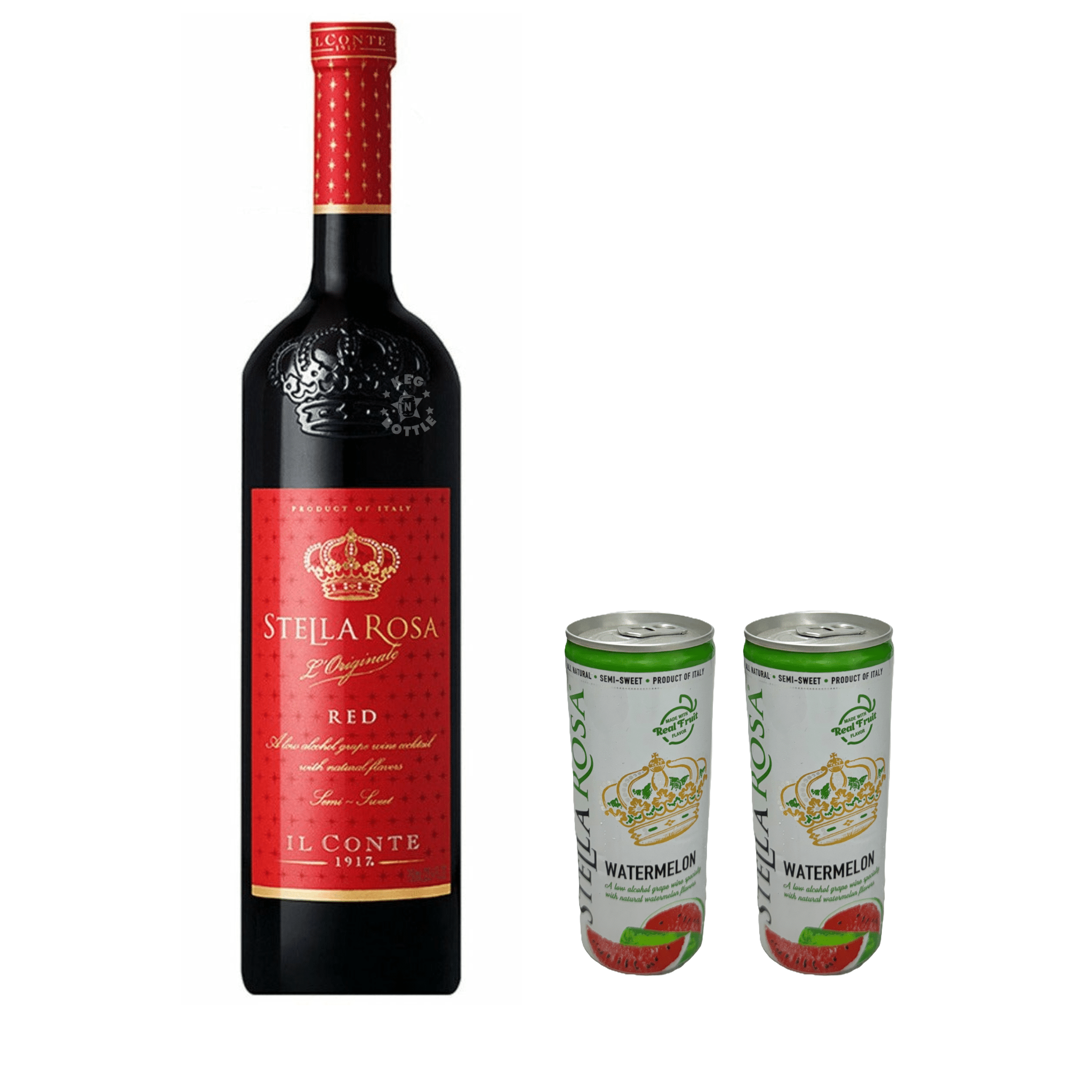 Stella Rosa Red & 2 Watermelon Cans Combo Pack - Keg N Bottle