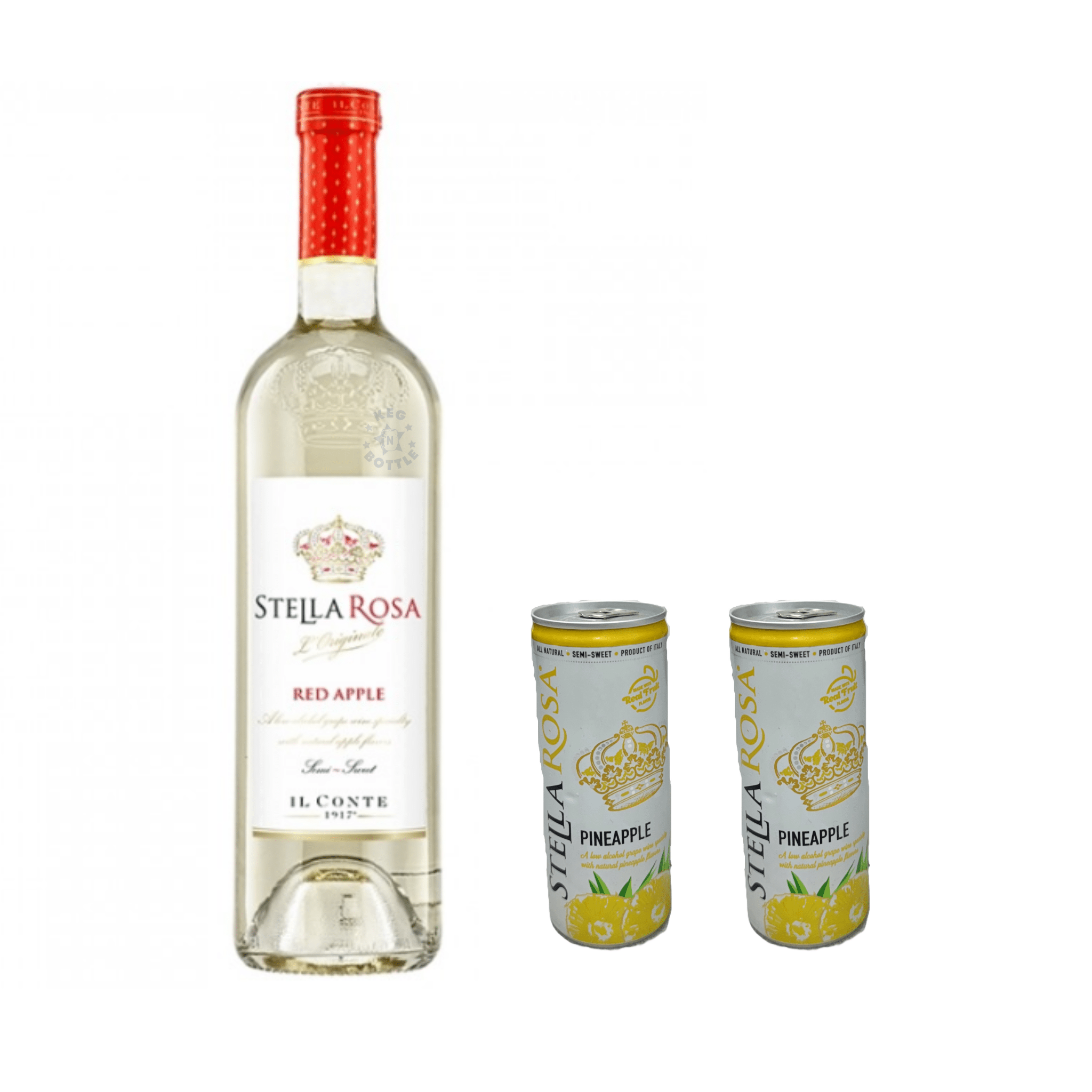 Stella Rosa Red Apple & 2 Pineapple Cans Combo Pack - Keg N Bottle