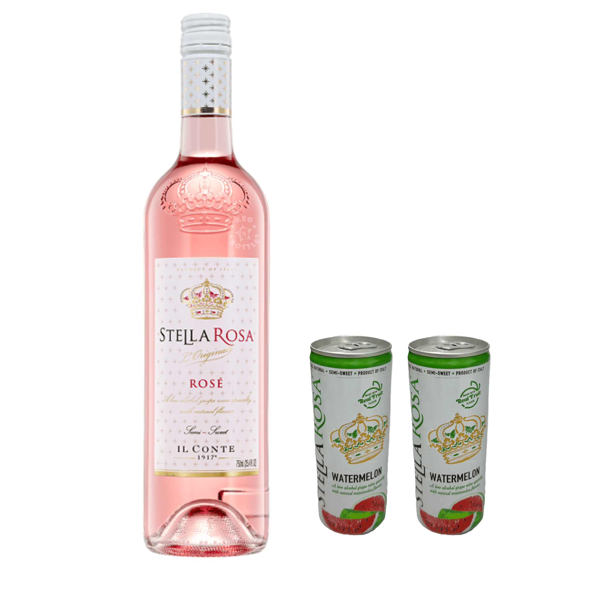 Stella Rosa Rosé & 2 Watermelon Cans Combo Packs - Keg N Bottle