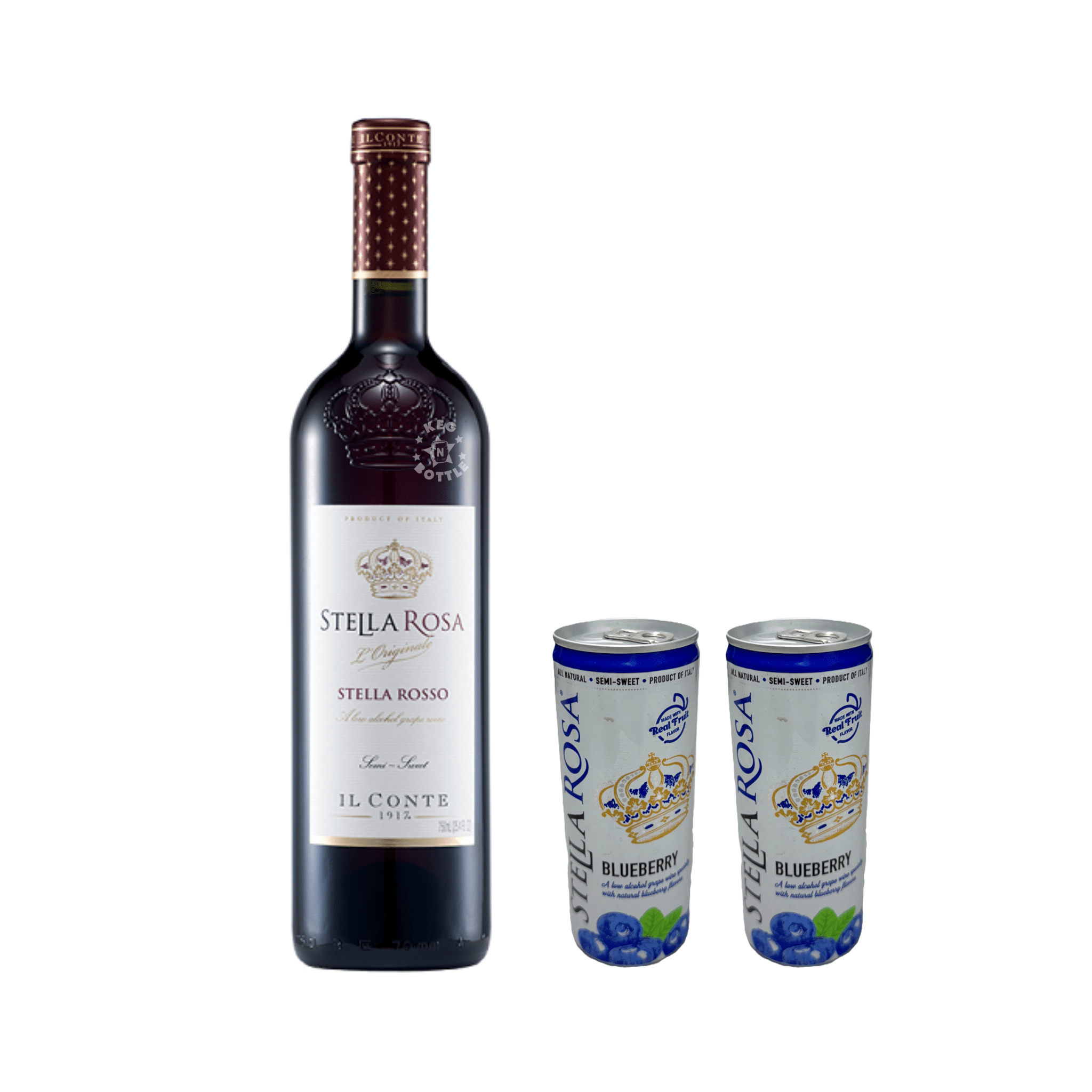 Stella Rosa Rosso & 2 Blueberry Cans Combo Pack - Keg N Bottle