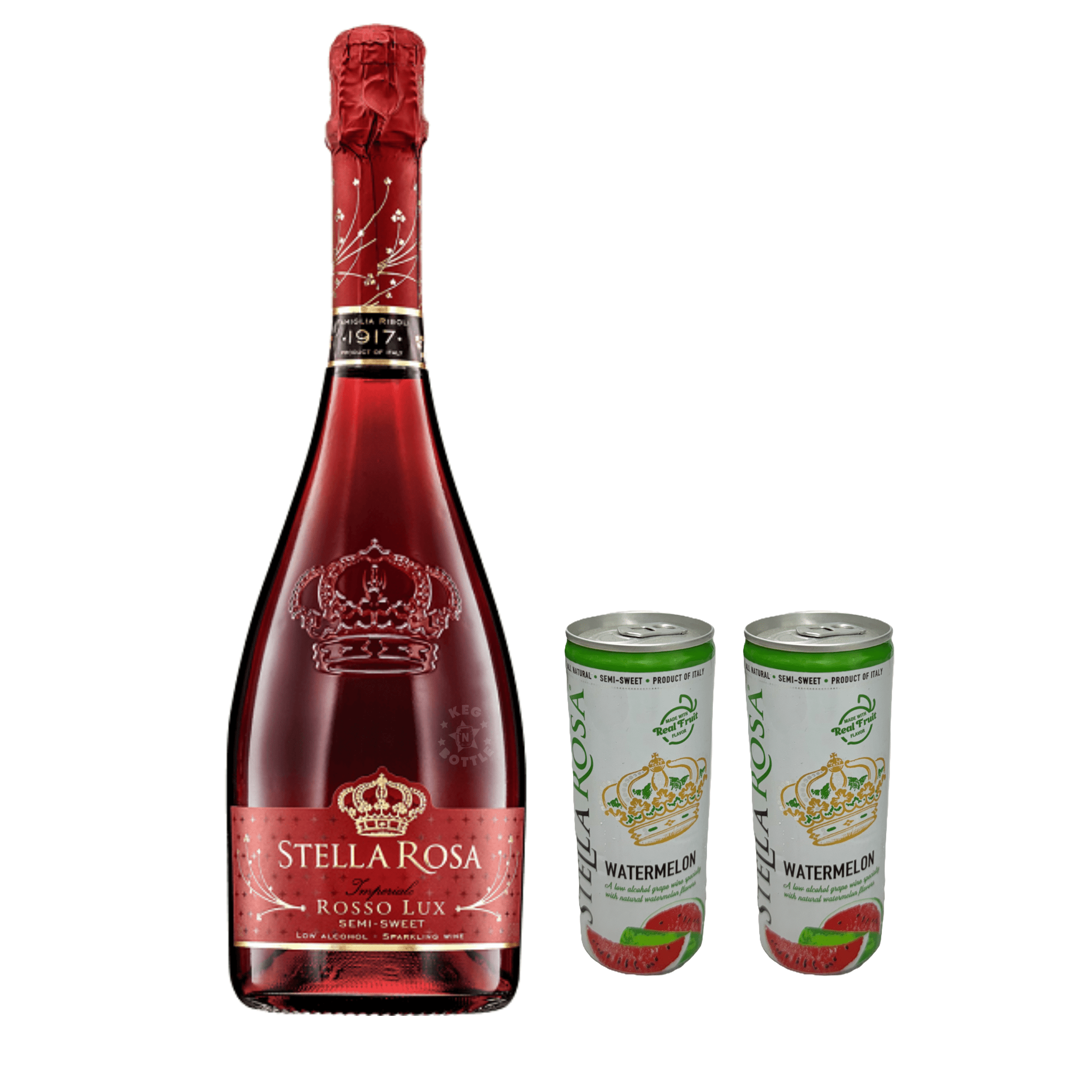 Stella Rosa Rosso Lux & 2 Watermelon Cans Combo Pack - Keg N Bottle