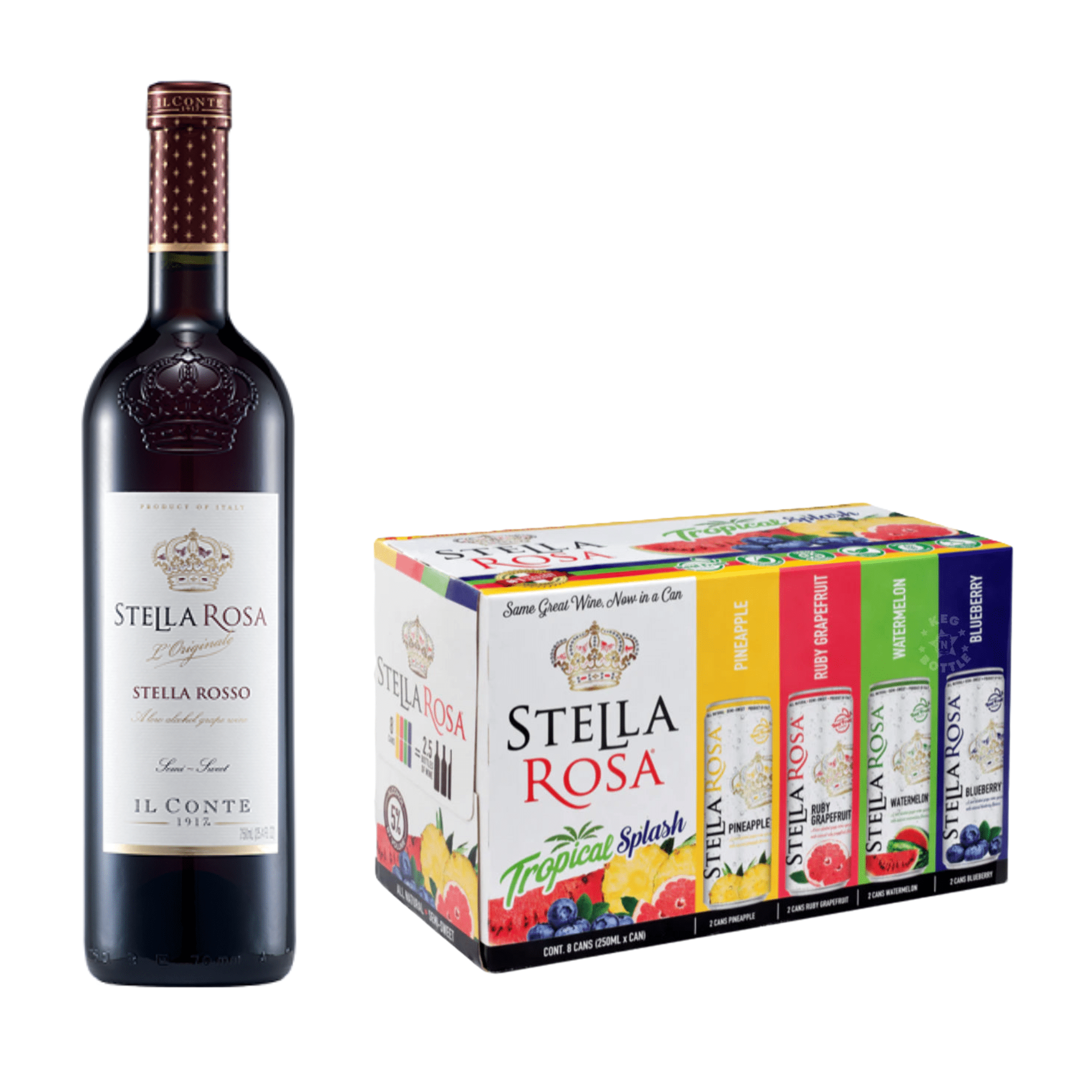 Stella Rosa Rosso & Tropical Splash Combo Pack - Keg N Bottle
