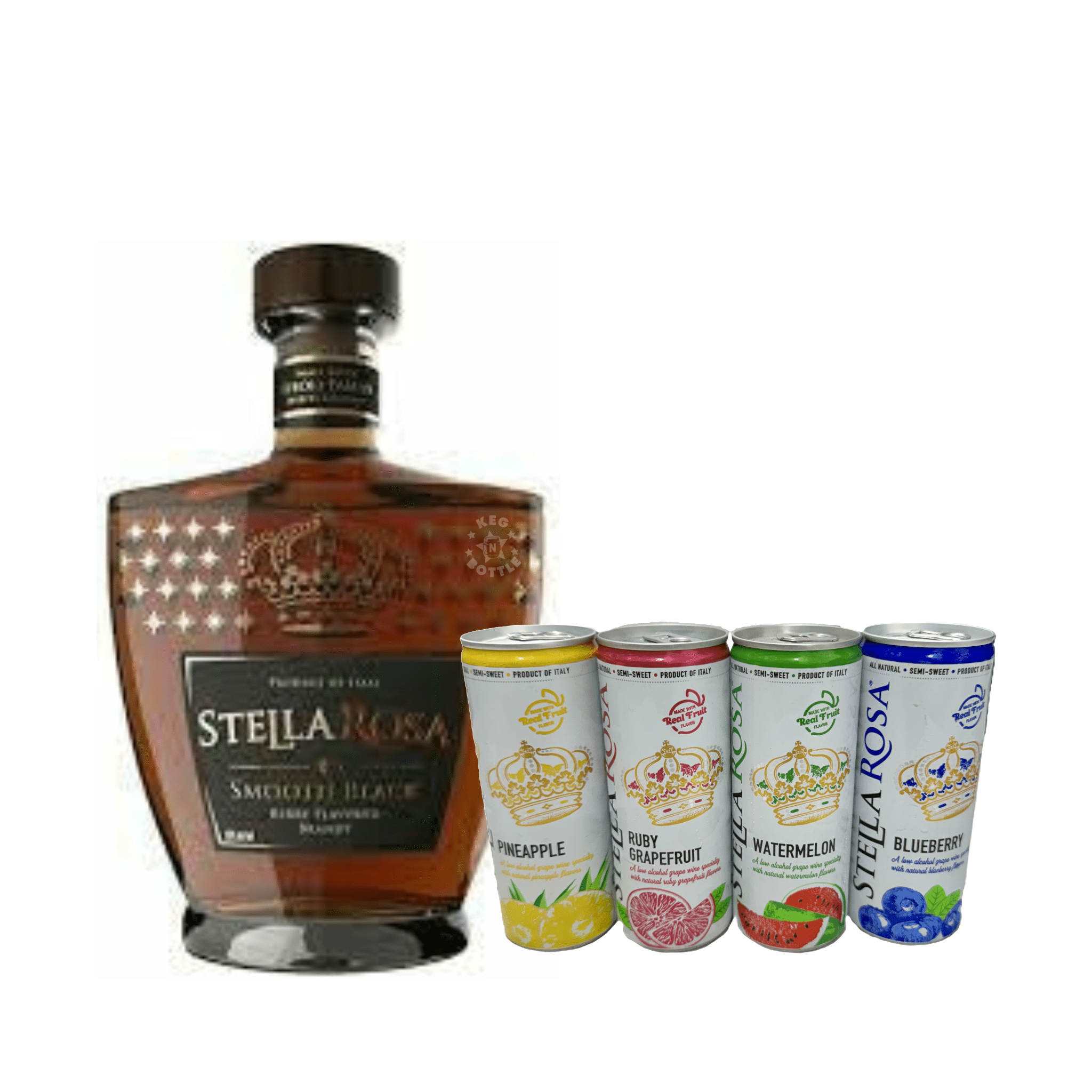 Stella Rosa Smooth Black Berry Flavored Brandy & 4 Pack Stella Rosa Tropical Splash Combo Pack - Keg N Bottle