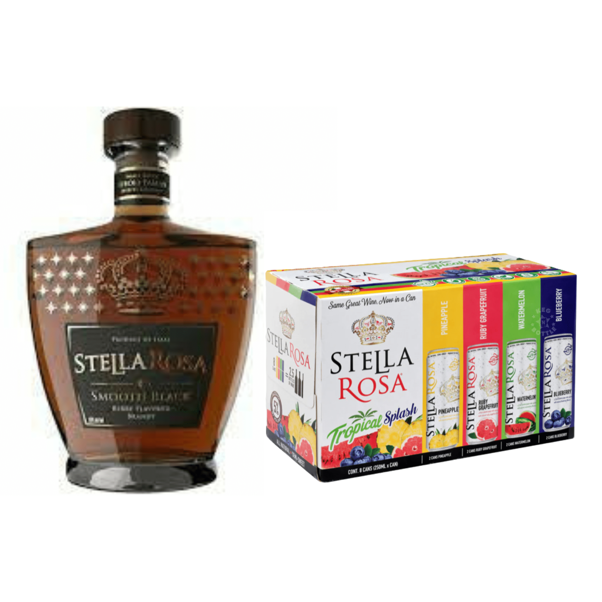 Stella Rosa Smooth Black Berry Flavored Brandy & Tropical Splash Combo Pack - Keg N Bottle
